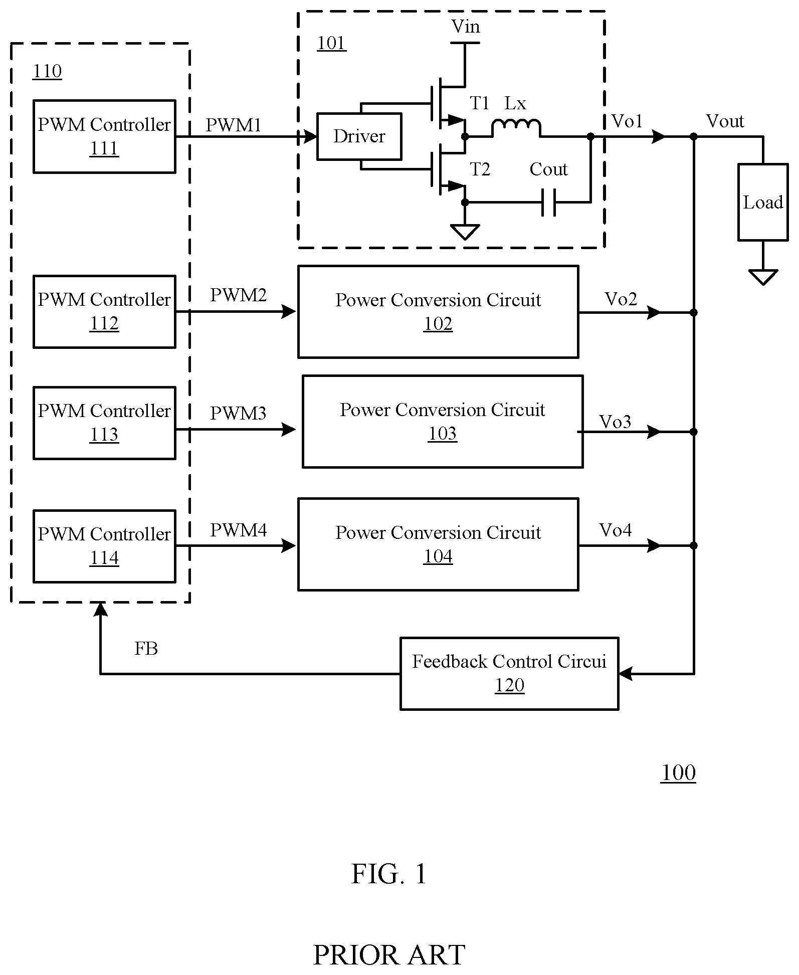 Patent US12597870 Figure 1 – Control circuit for multi-phase power conversion circuit and multi-phase power supply
