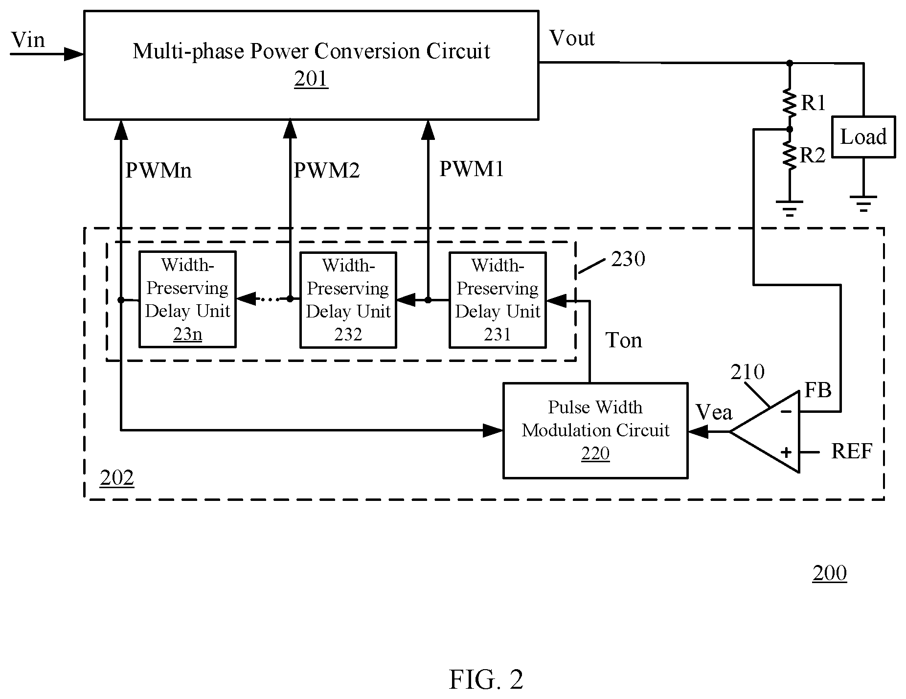 Patent US12597870 Figure 2 – Control circuit for multi-phase power conversion circuit and multi-phase power supply