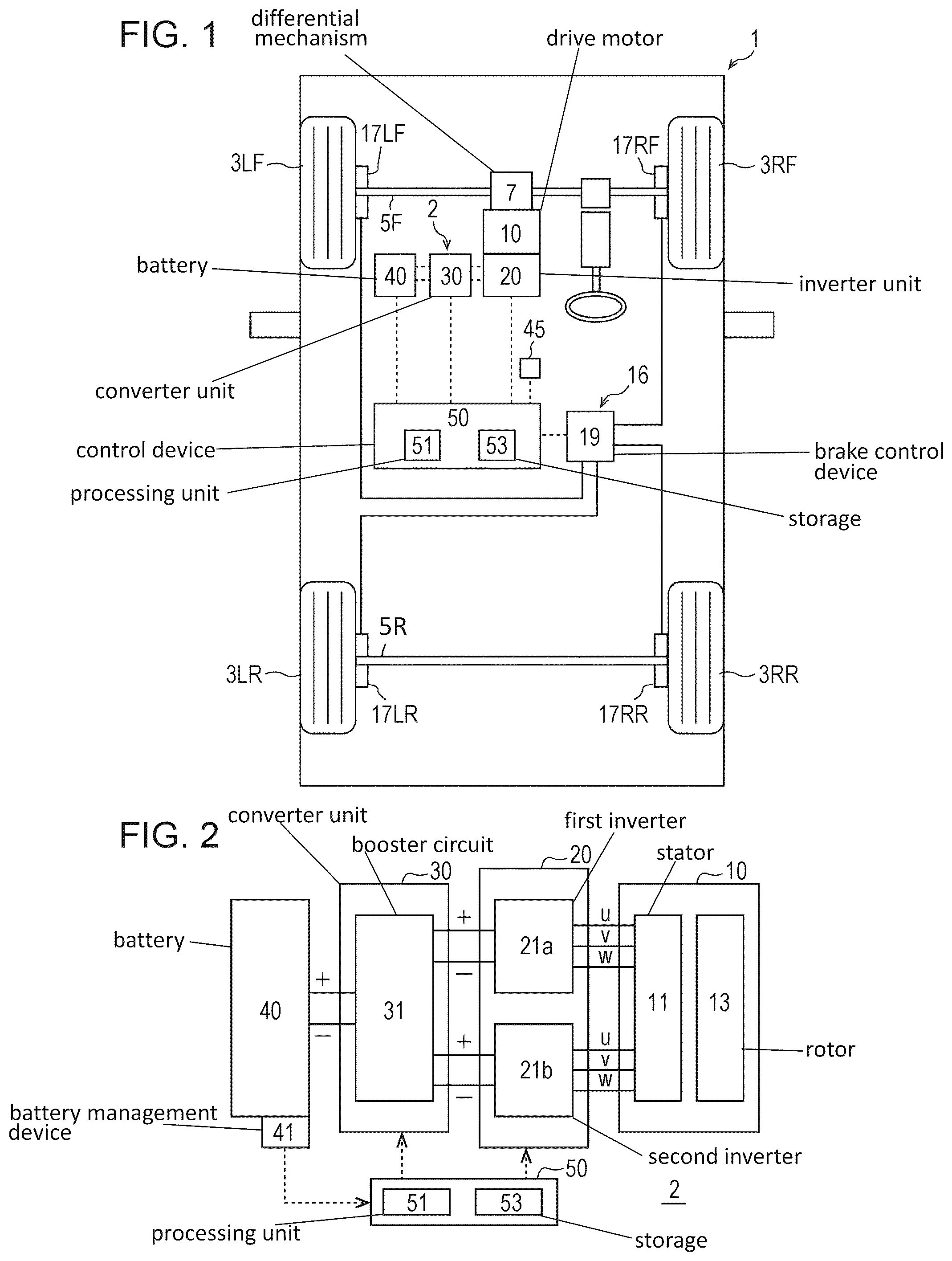Patent US12597875 Figure 1 – Motor control device, vehicle, computer program, and recording medium storing computer program