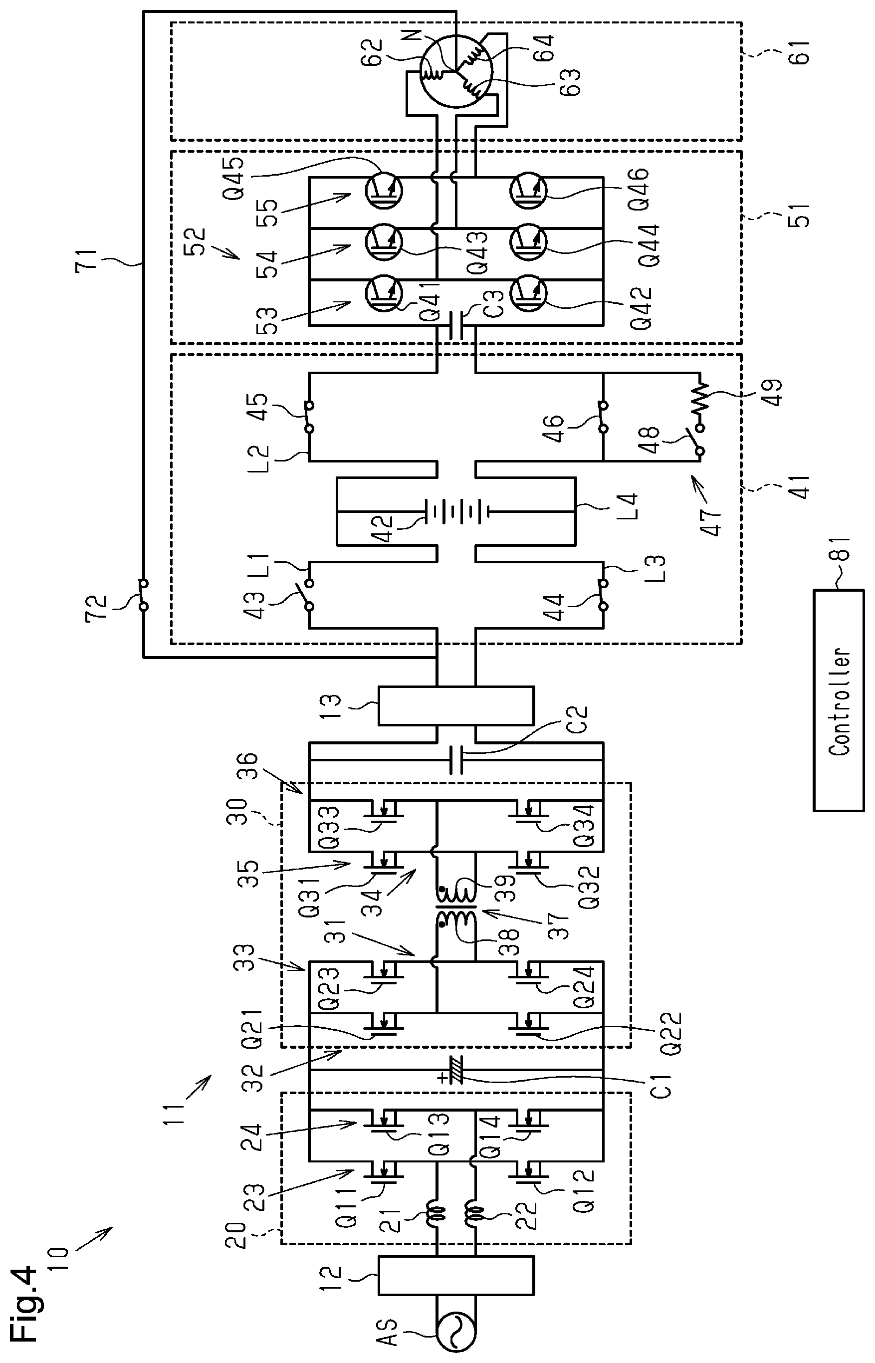 Patent US12597876 Figure 4 – Power converter