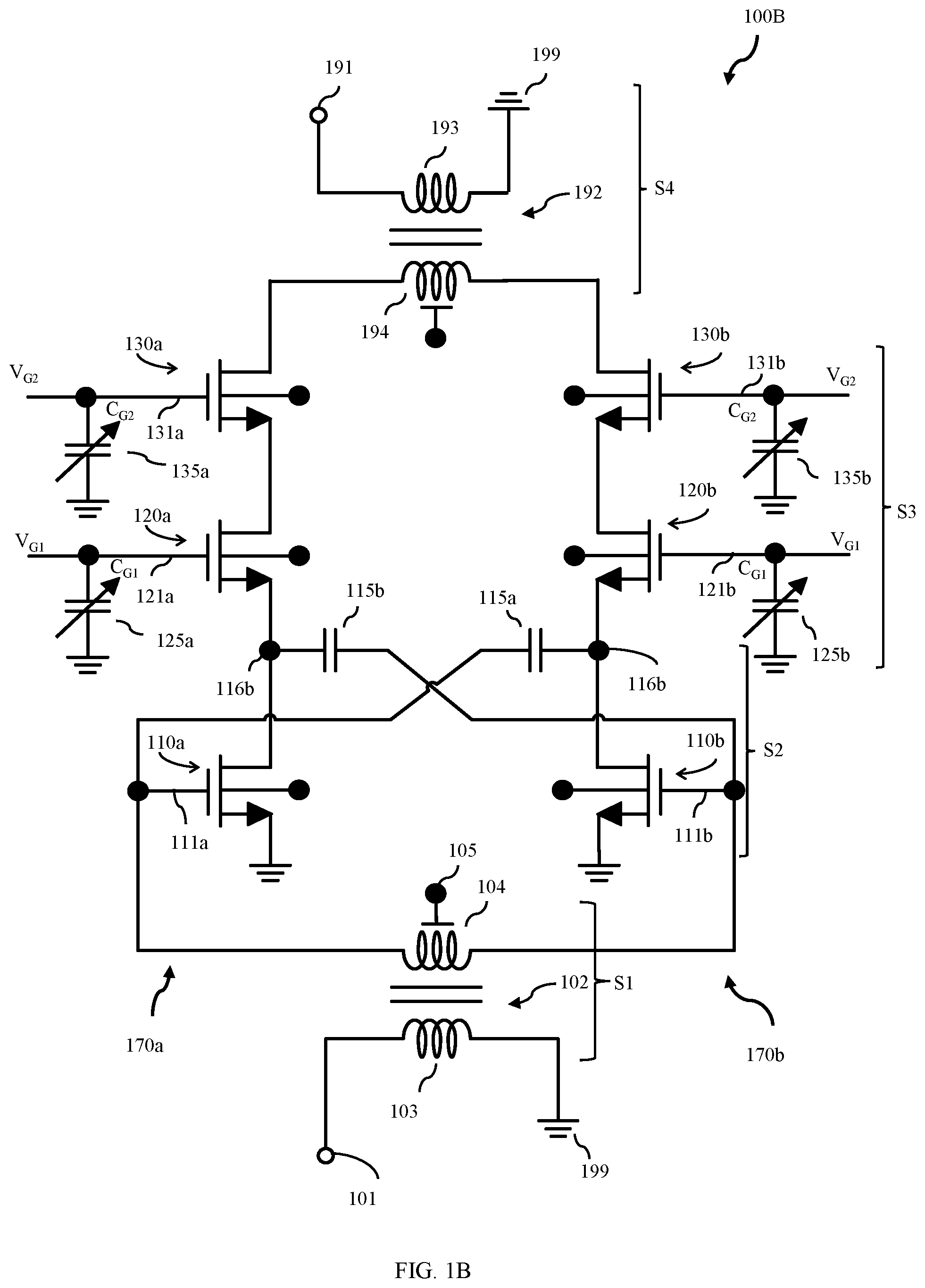Patent US12597888 Figure 2 – Adaptive stabilization and/or performance optimization of power amplifiers