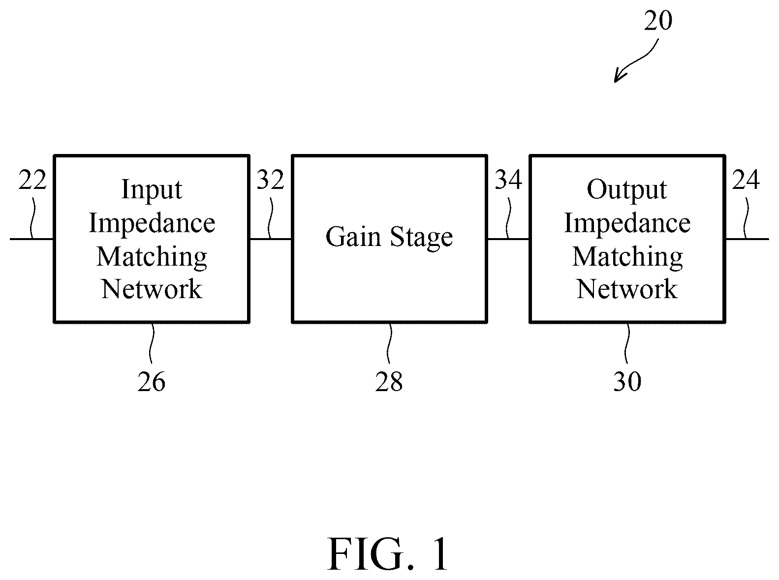 Patent US12597895 Figure 1 – Low-noise amplifier with MOM Q enhancement