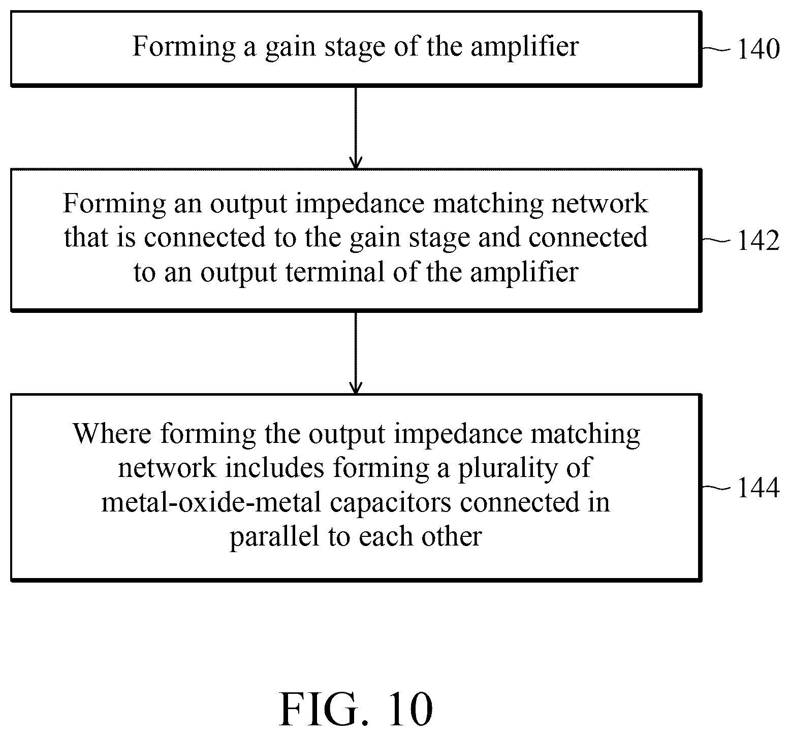 Patent US12597895 Figure 10 – Low-noise amplifier with MOM Q enhancement