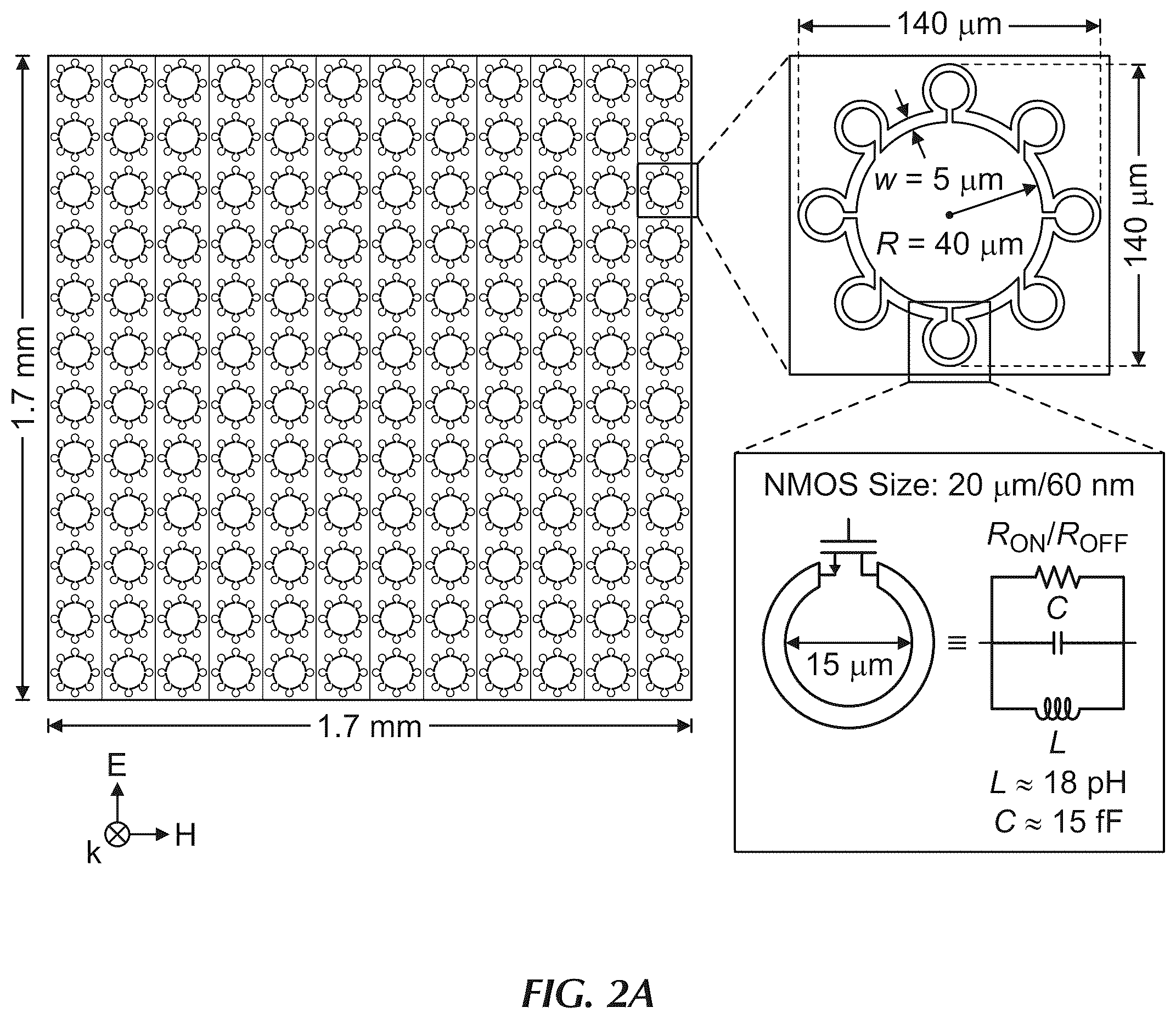 Patent US12597901 Figure 3 – Reconfigurable intelligent surface realized with integrated chip tiling