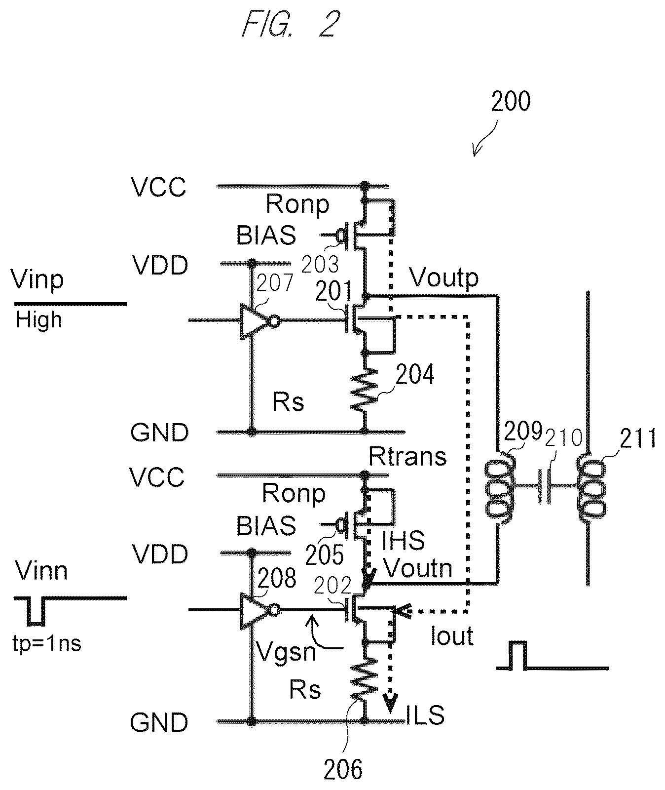 Patent US12597918 Figure 2 – Semiconductor device and method for driving the same
