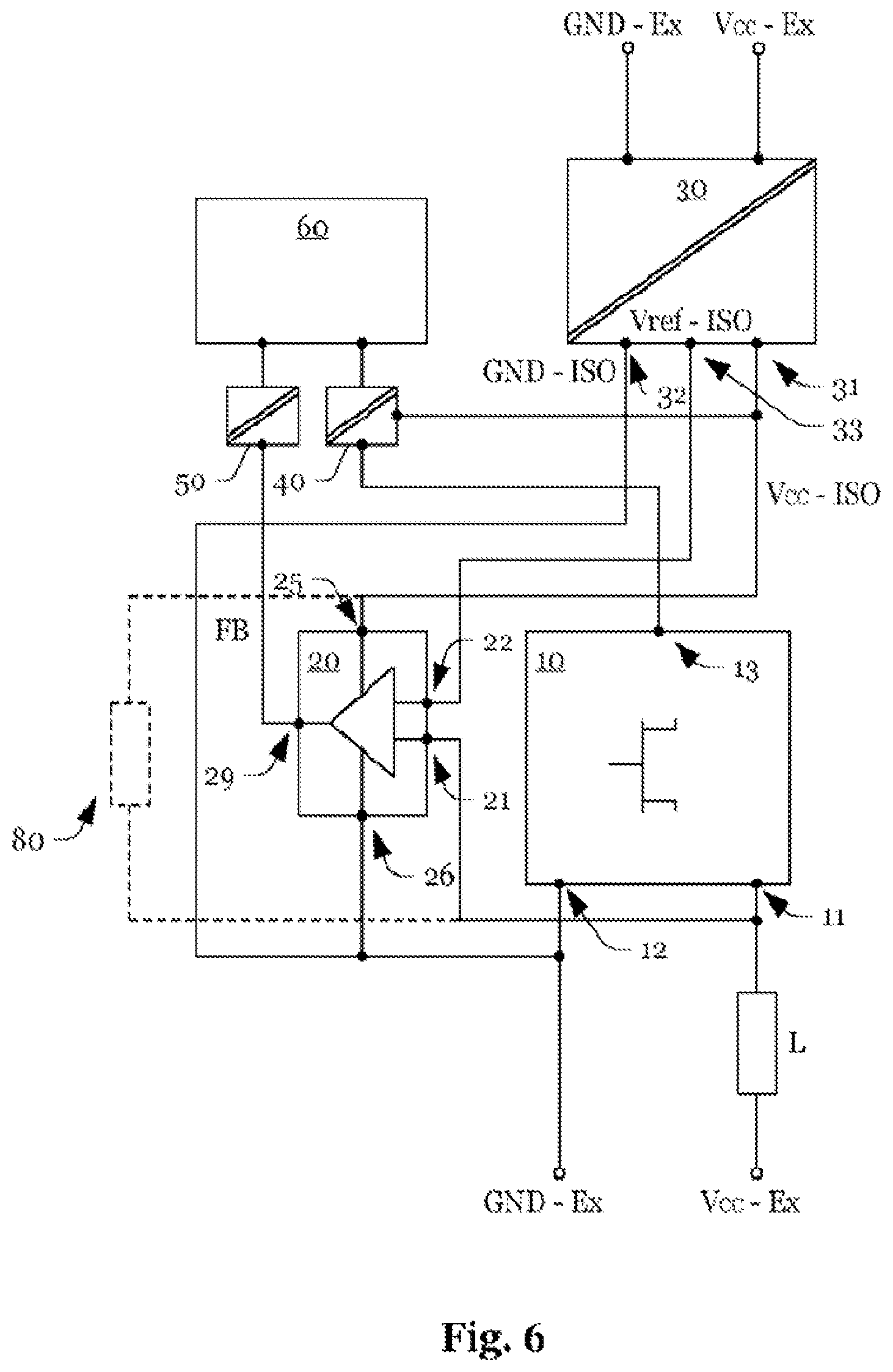 Patent US12597922 Figure 4 – Circuit for controlling a load