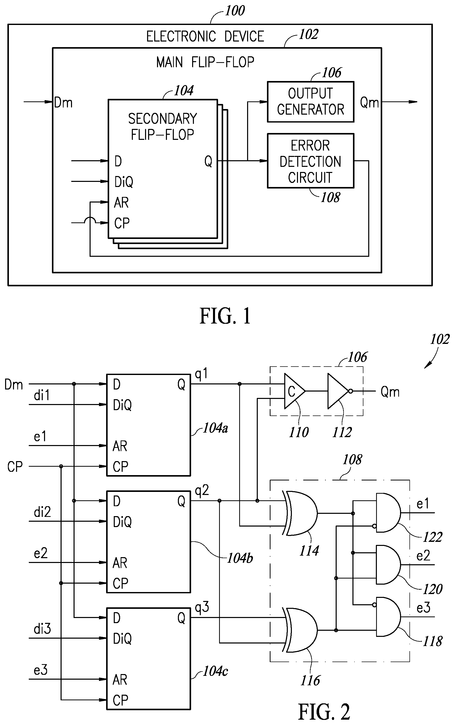 Patent US12597927 Figure 1 – Flip-flop with self correction