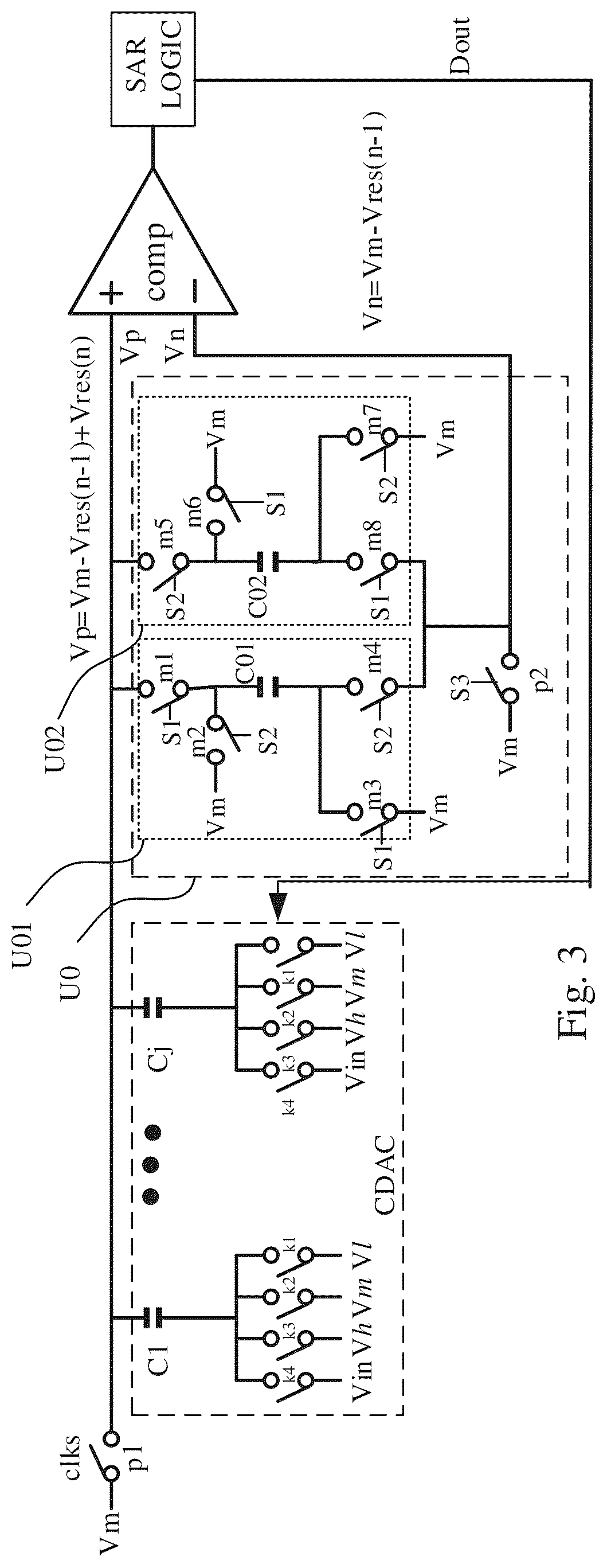 Patent US12597942 Figure 2 – Analog-to-digital converter, touch sensing chip and electronic device