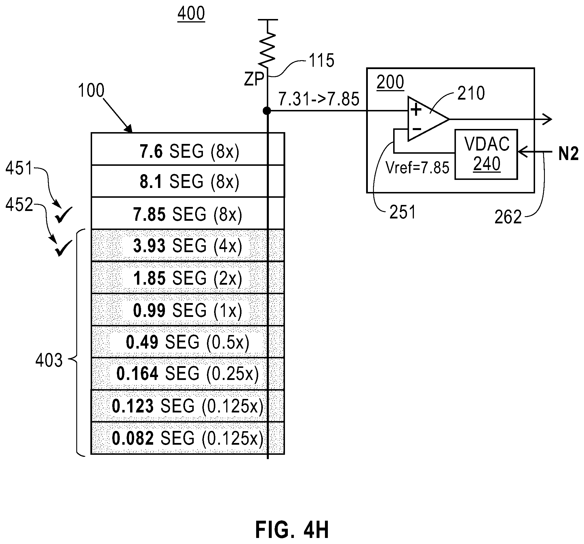 Patent US12597944 Figure 10 – Top-down relative DAC calibration