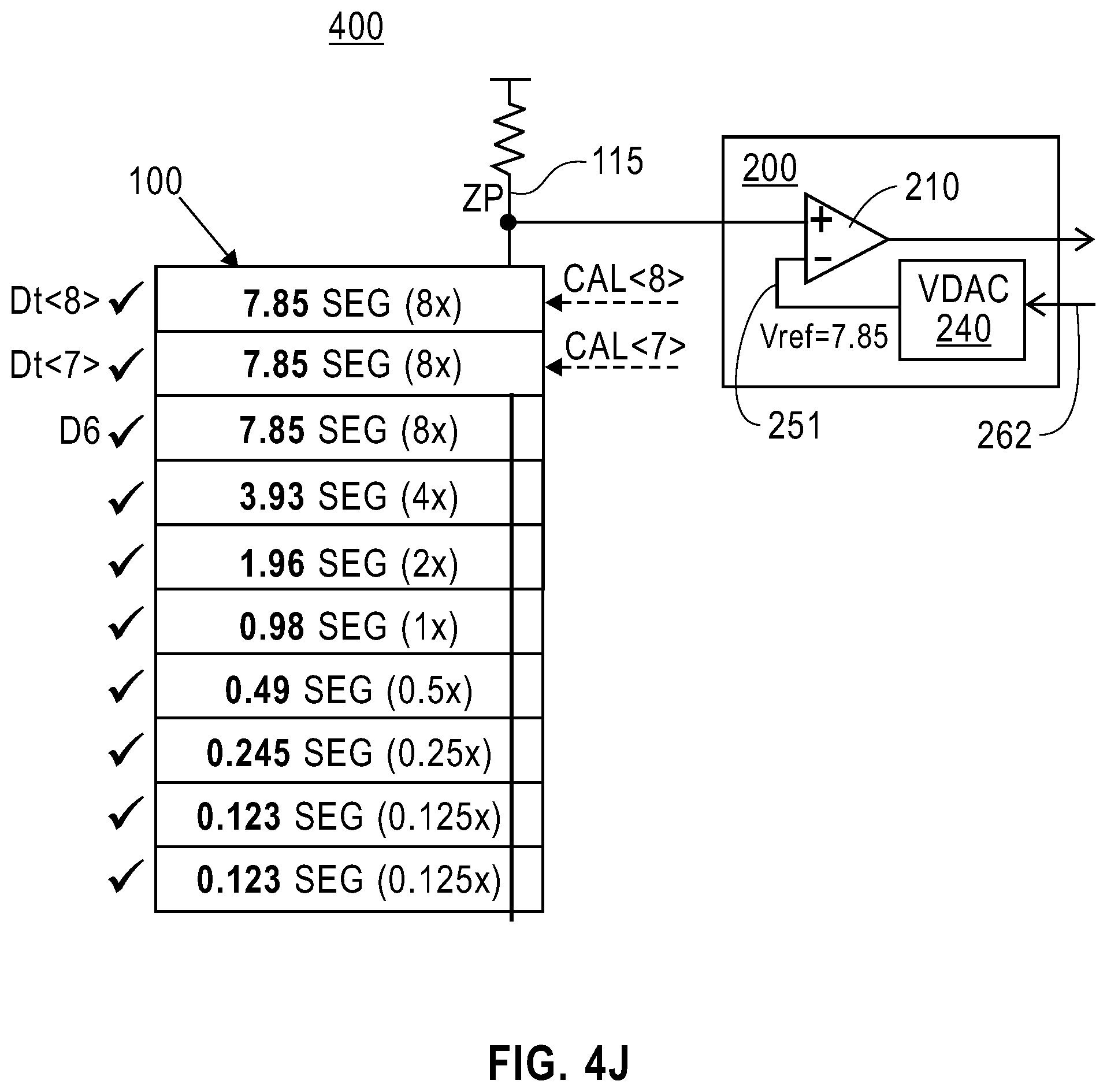 Patent US12597944 Figure 12 – Top-down relative DAC calibration