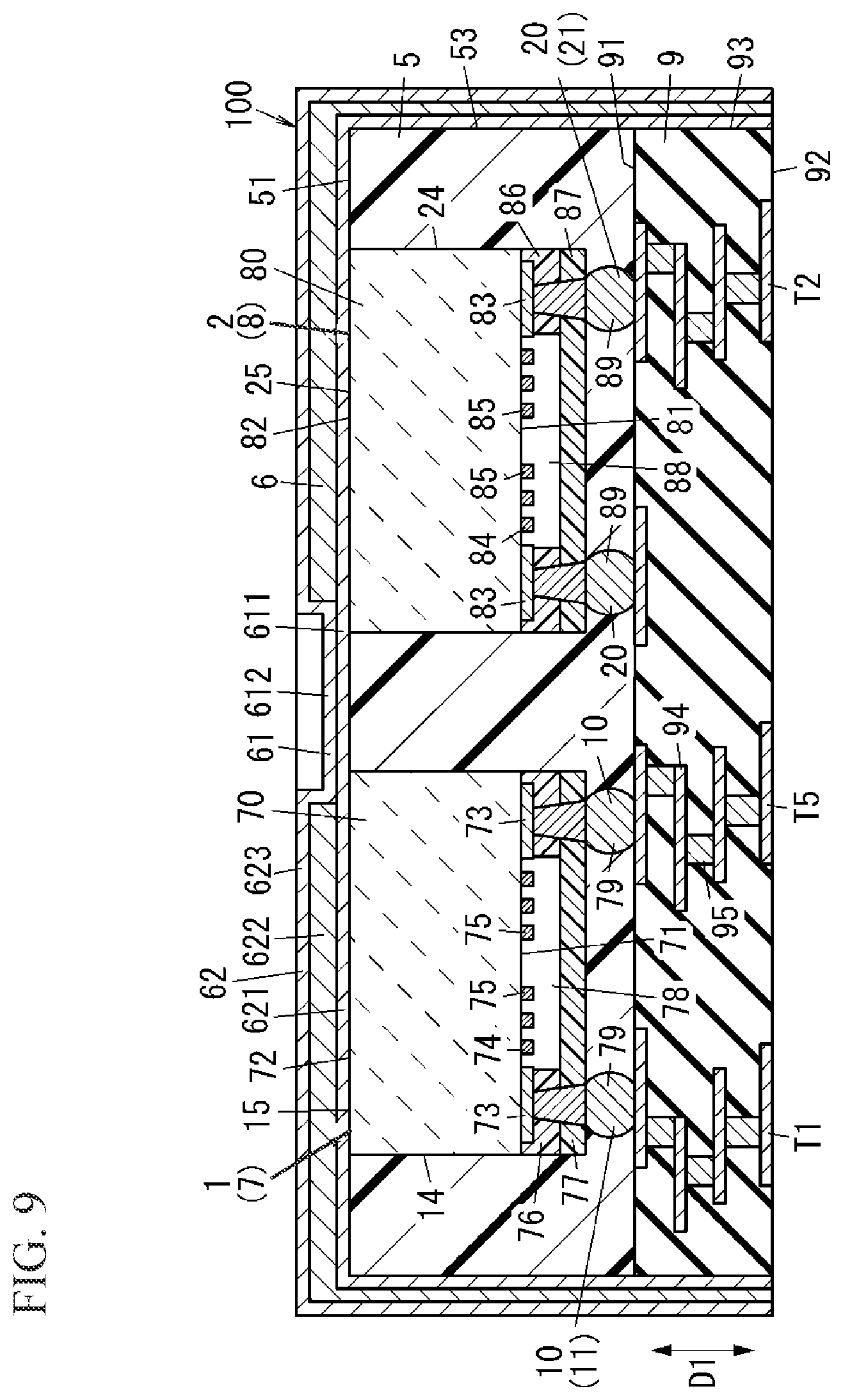 Patent US12597956 Figure 8 – Radio frequency module and communication device