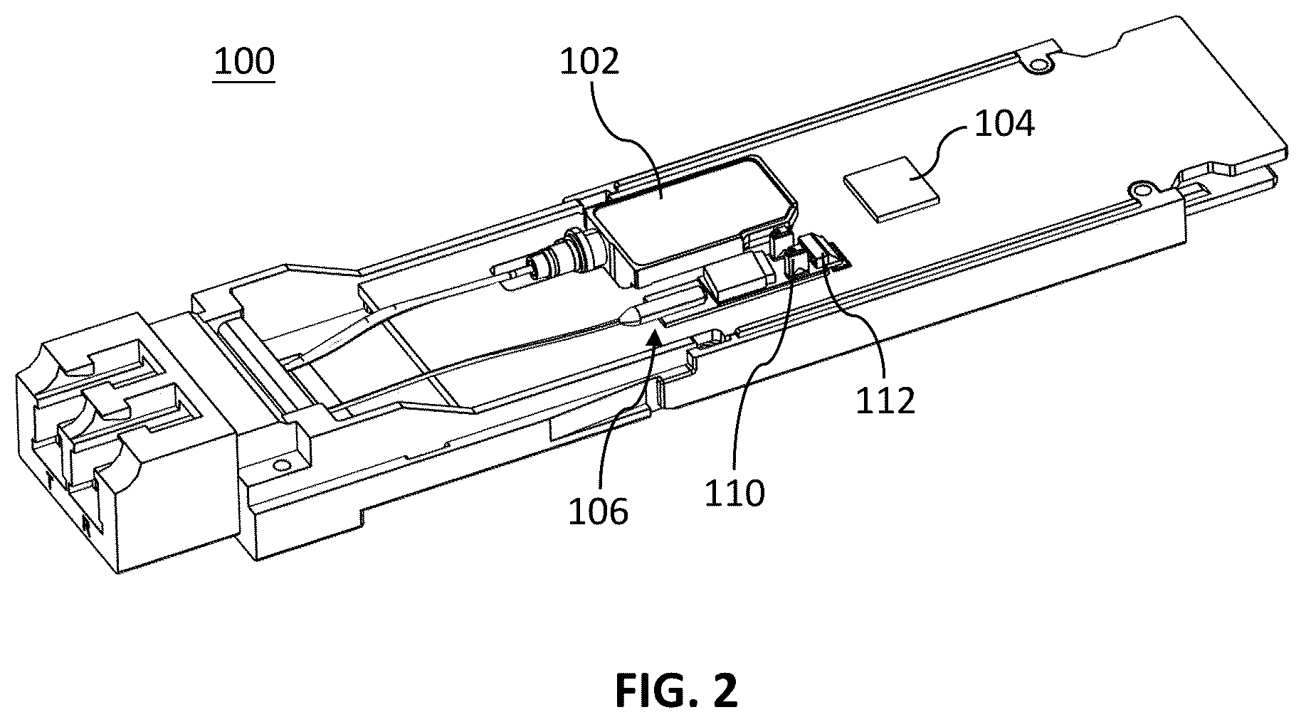 Patent US12597999 Figure 2 – Optical transceiver with dispersion management