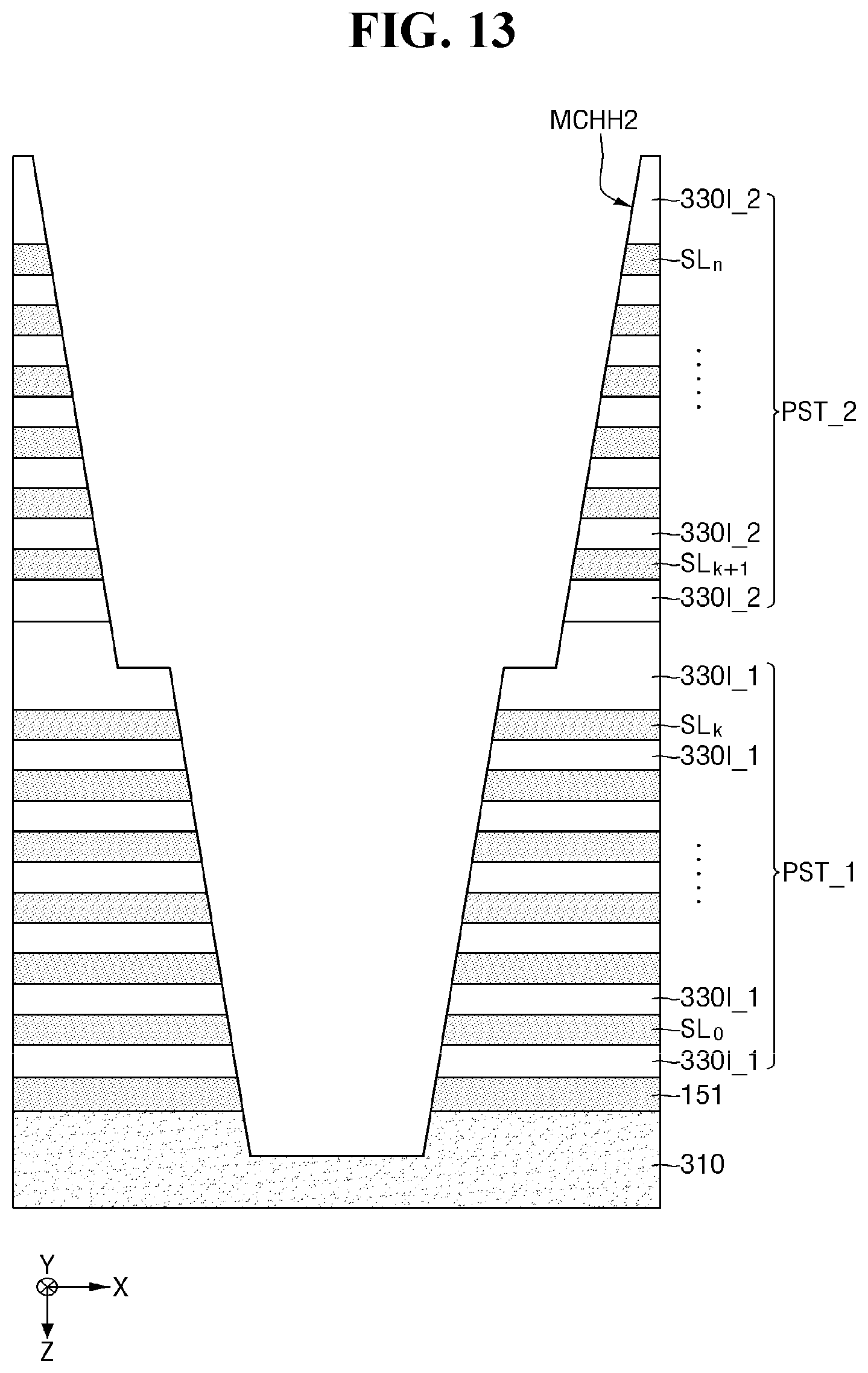 Patent US12599000 Figure 13 – Non-volatile memory device including first and second monitoring channel structures and non-volatile memory system comprising the same