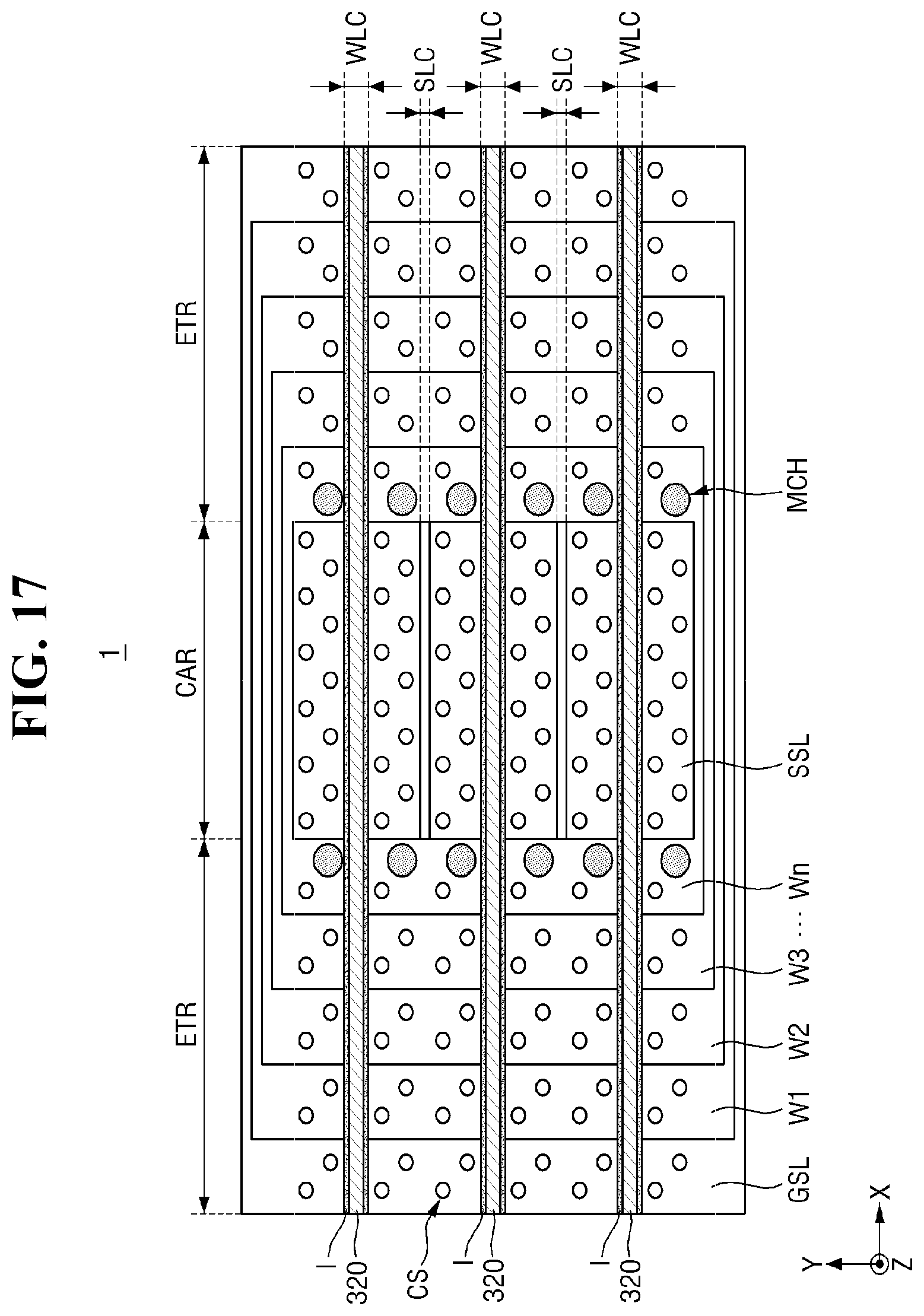 Patent US12599000 Figure 17 – Non-volatile memory device including first and second monitoring channel structures and non-volatile memory system comprising the same