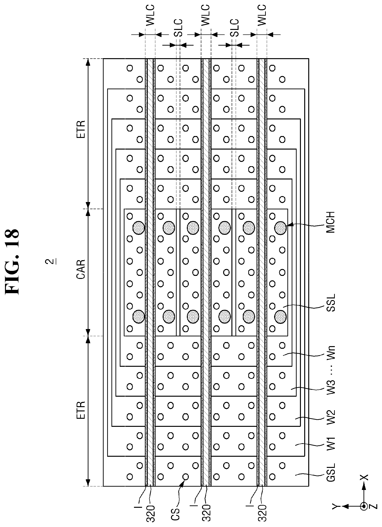 Patent US12599000 Figure 18 – Non-volatile memory device including first and second monitoring channel structures and non-volatile memory system comprising the same