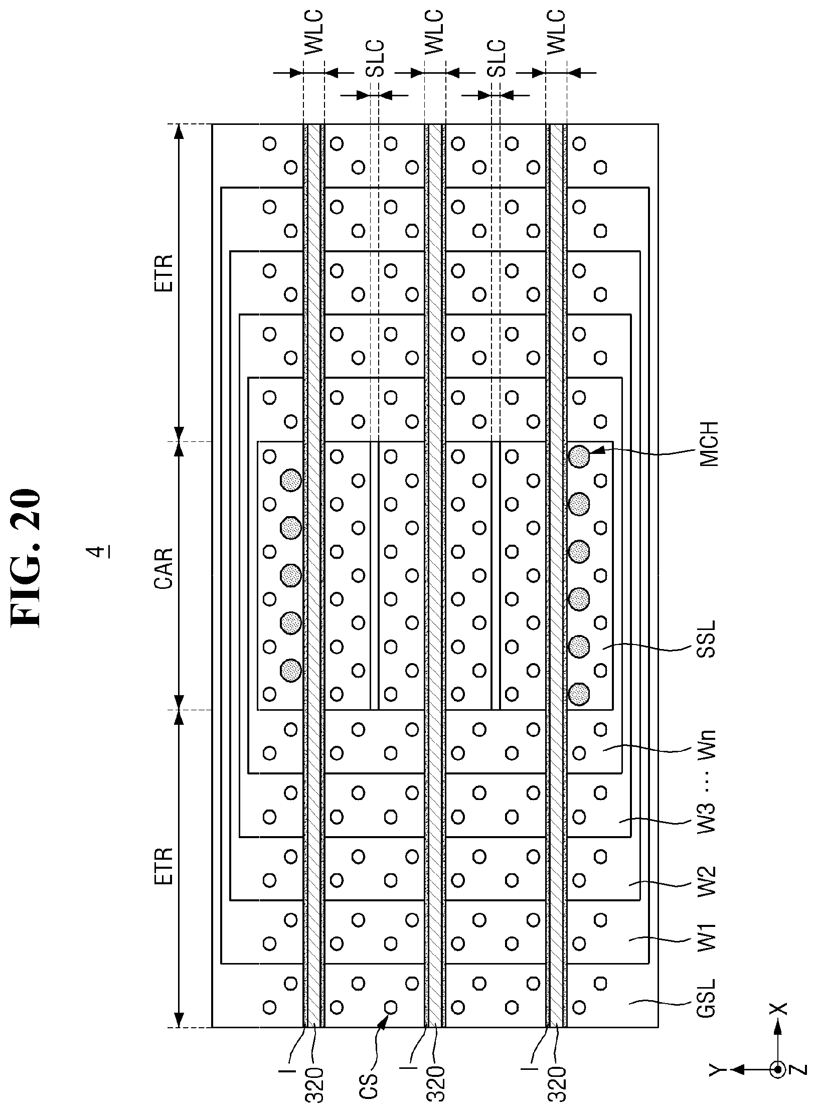 Patent US12599000 Figure 20 – Non-volatile memory device including first and second monitoring channel structures and non-volatile memory system comprising the same