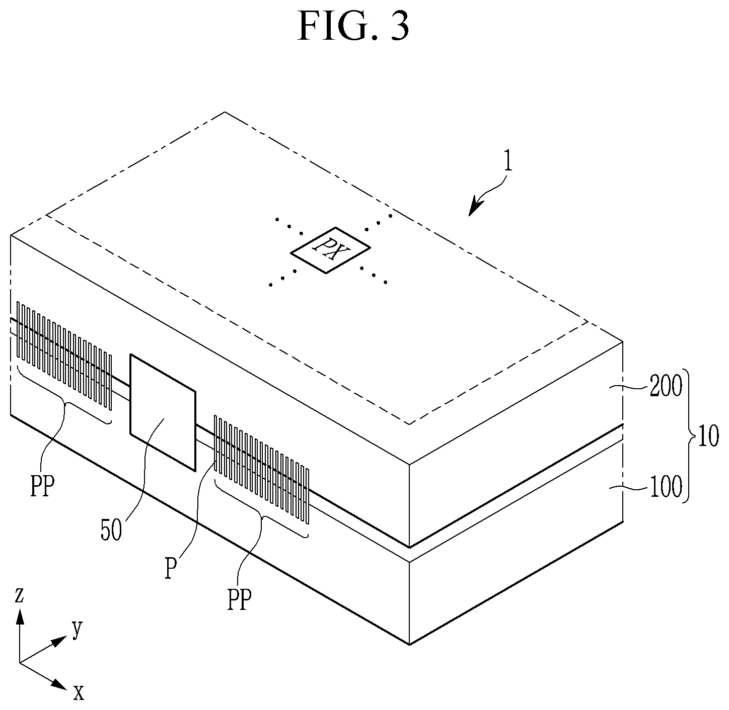Patent US12599001 Figure 3 – Display device including display panel and information code