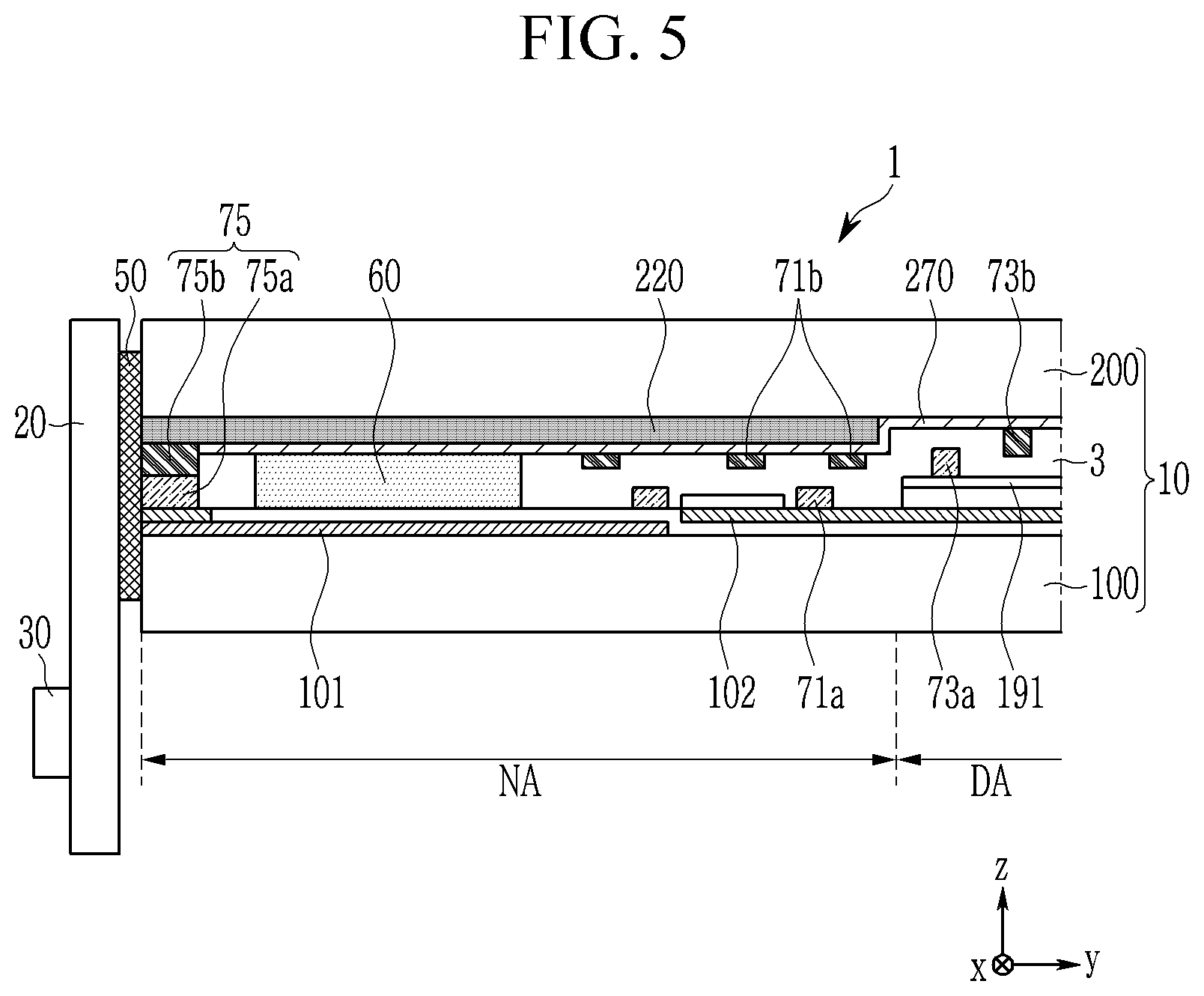 Patent US12599001 Figure 5 – Display device including display panel and information code