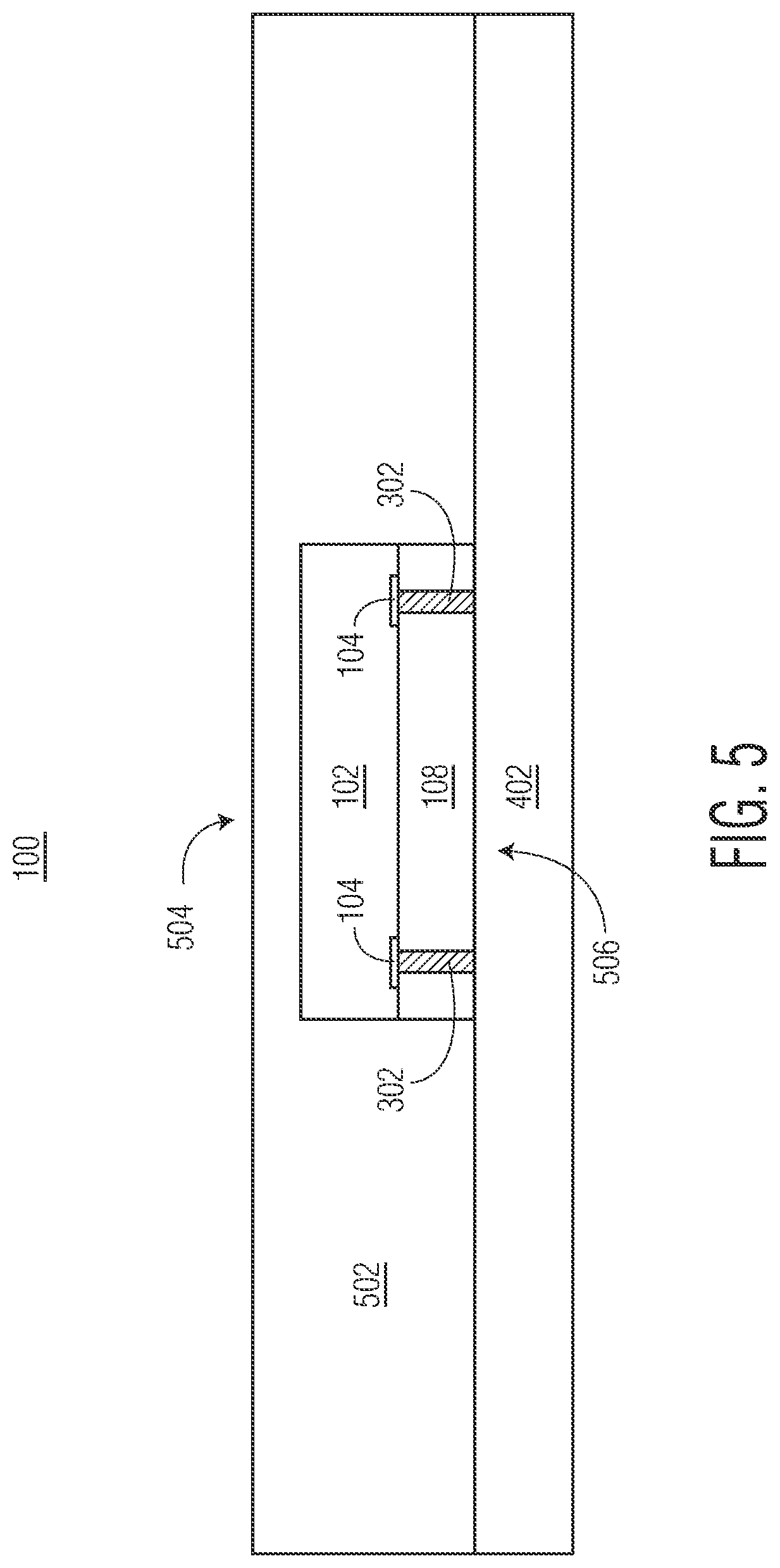 Patent US12599004 Figure 5 – Semiconductor device with active mold package and method therefor