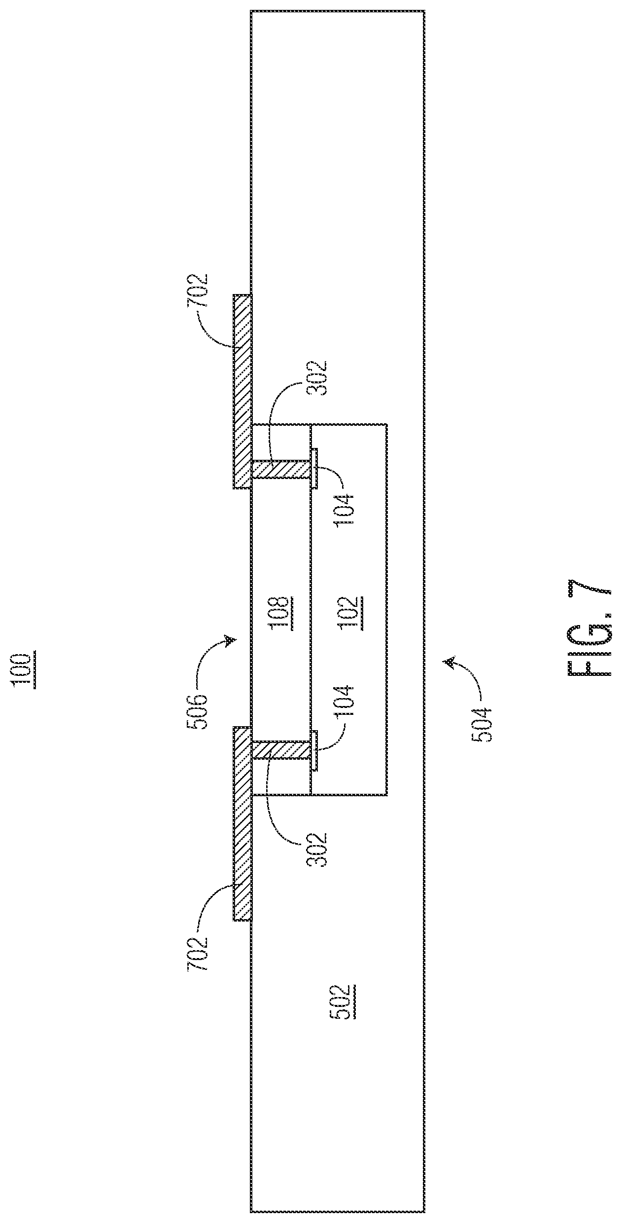 Patent US12599004 Figure 7 – Semiconductor device with active mold package and method therefor