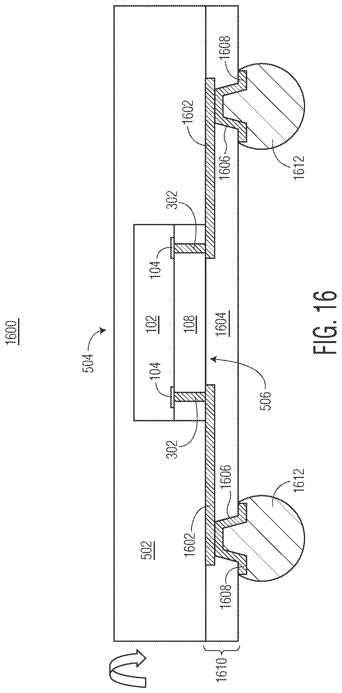 Patent US12599004 Figure 16 – Semiconductor device with active mold package and method therefor