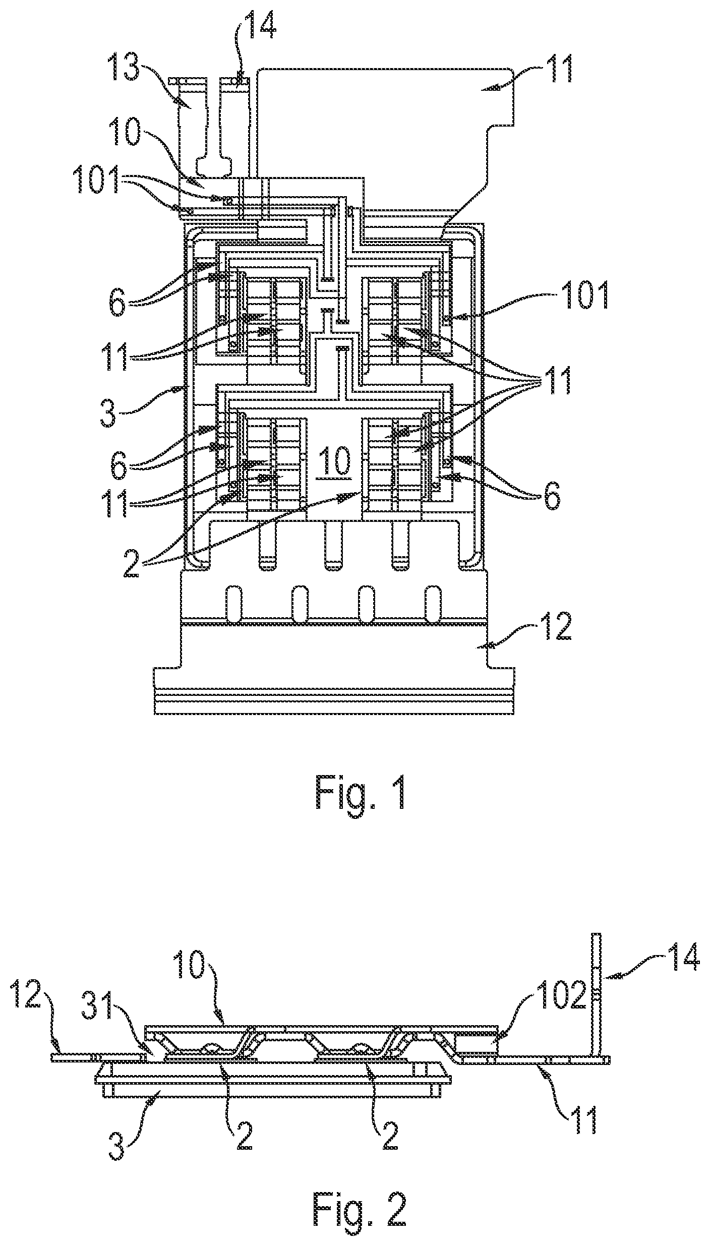 Patent US12599005 Figure 1 – Power electronics module