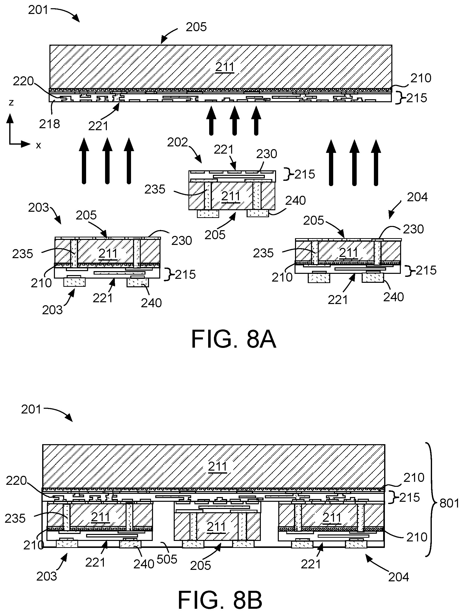 Patent US12599007 Figure 5 – Composite IC die package including an electro-thermo-mechanical die (ETMD) with through substrate vias