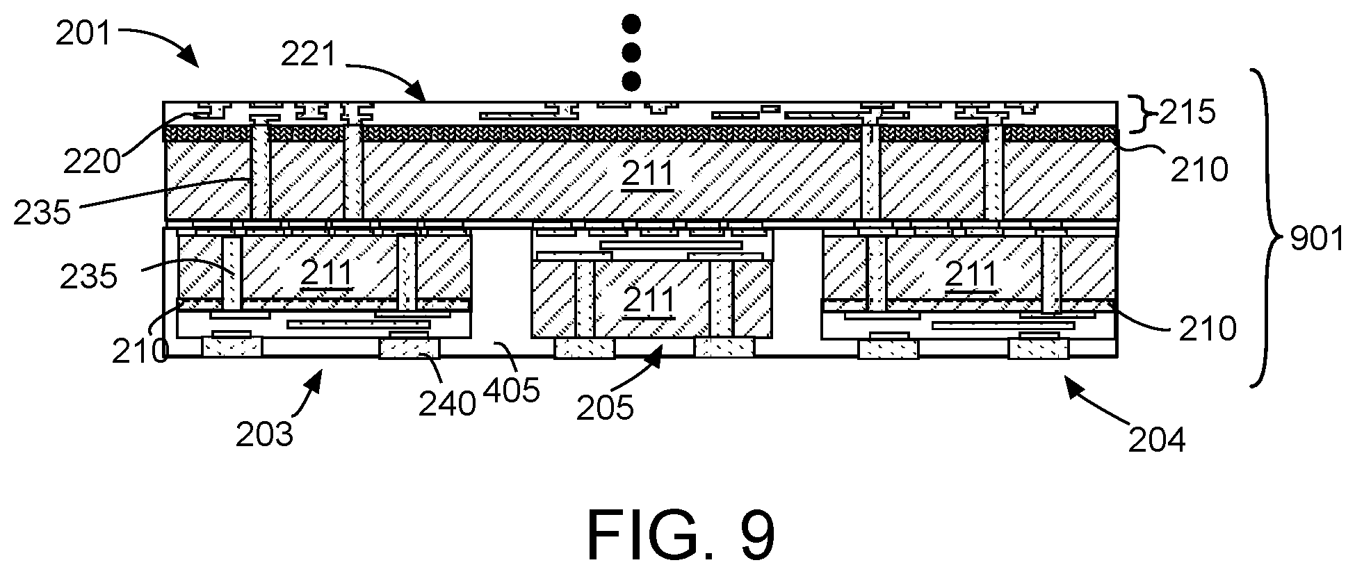 Patent US12599007 Figure 6 – Composite IC die package including an electro-thermo-mechanical die (ETMD) with through substrate vias