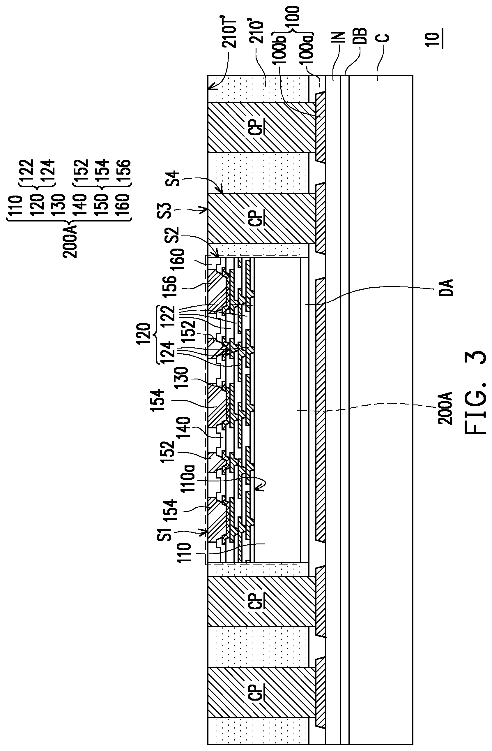 Patent US12599009 Figure 3 – Package structure