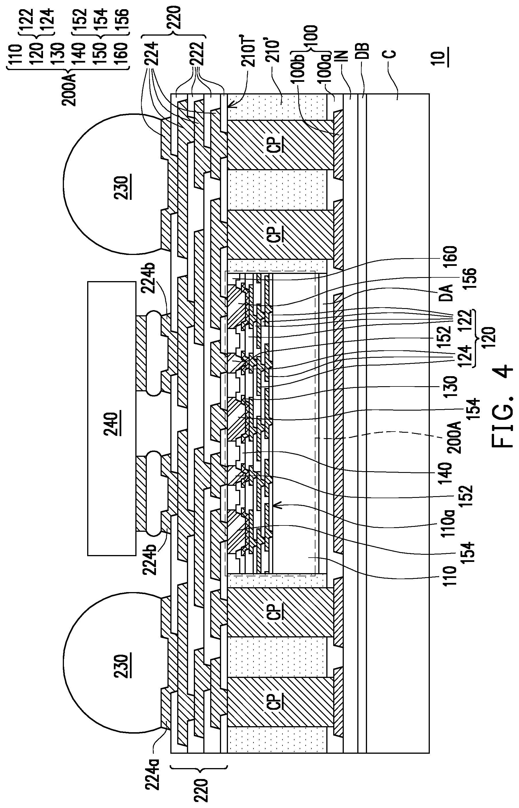 Patent US12599009 Figure 4 – Package structure
