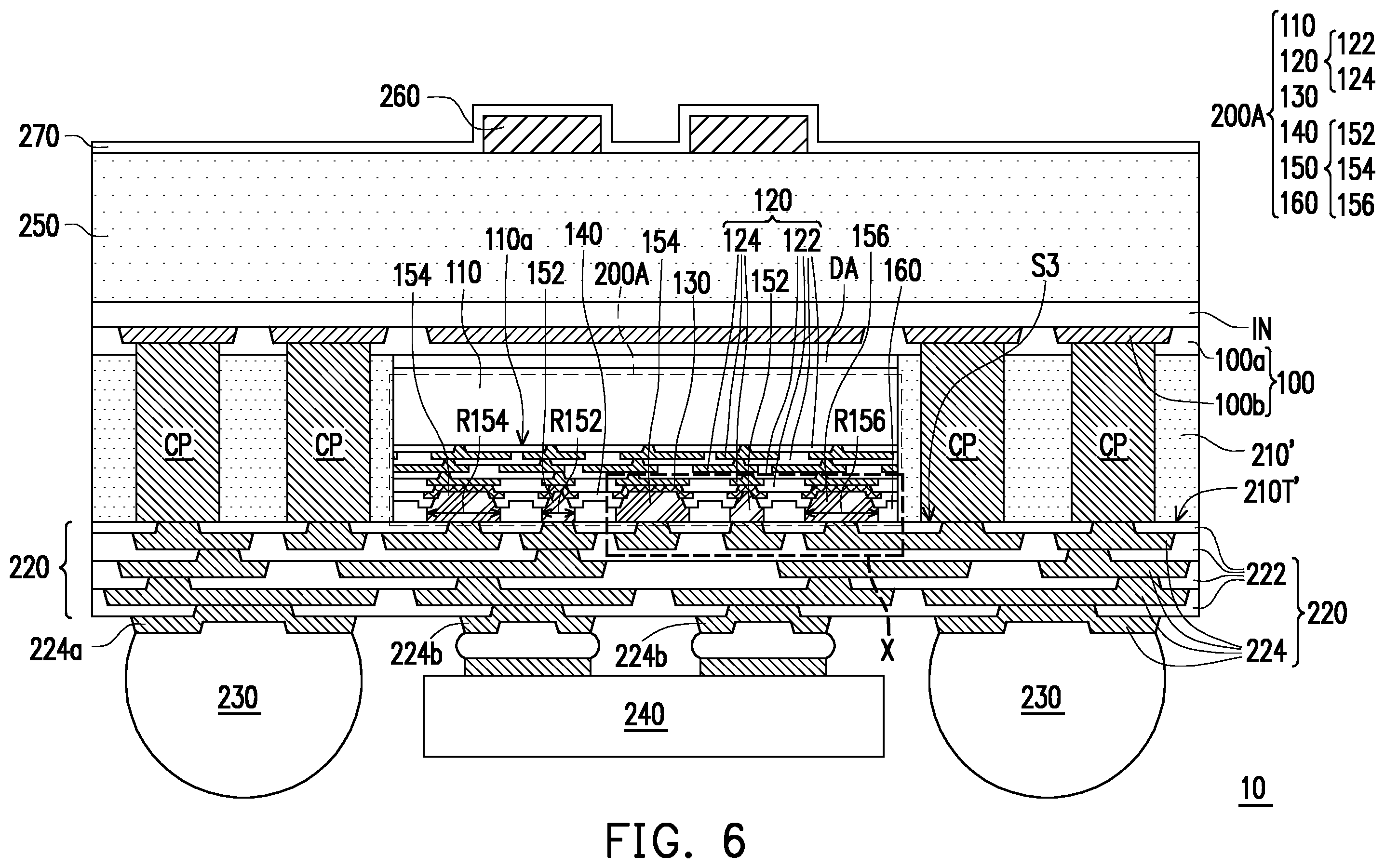 Patent US12599009 Figure 6 – Package structure