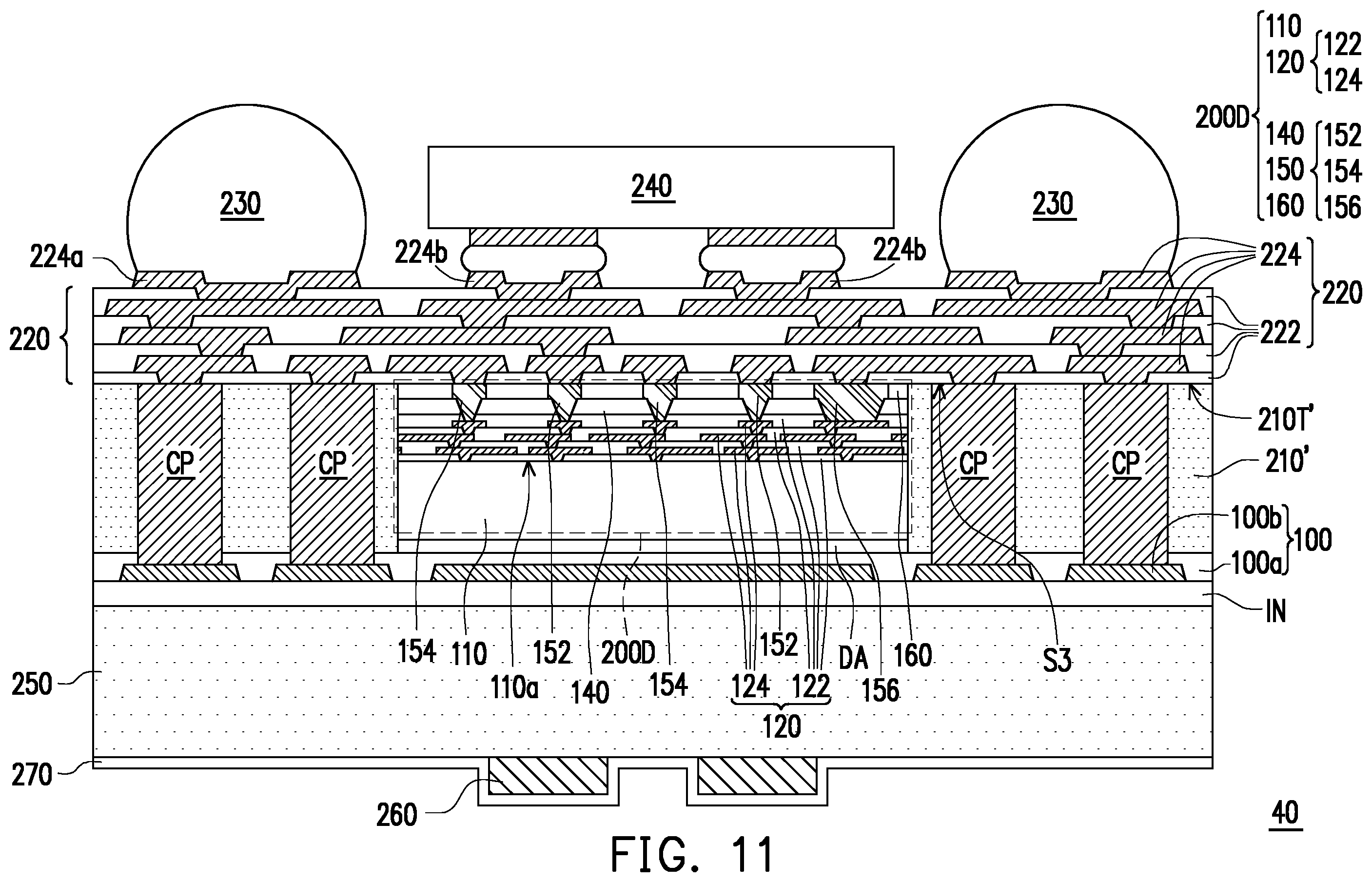 Patent US12599009 Figure 11 – Package structure