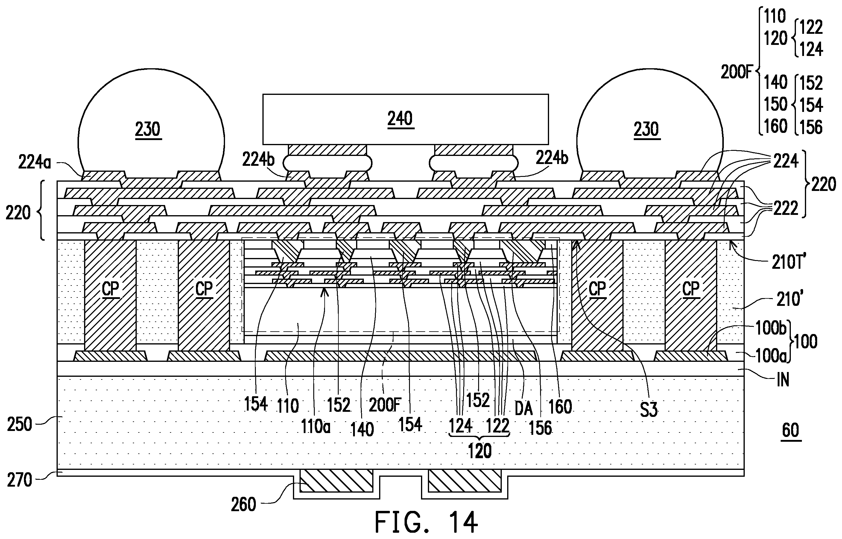 Patent US12599009 Figure 14 – Package structure