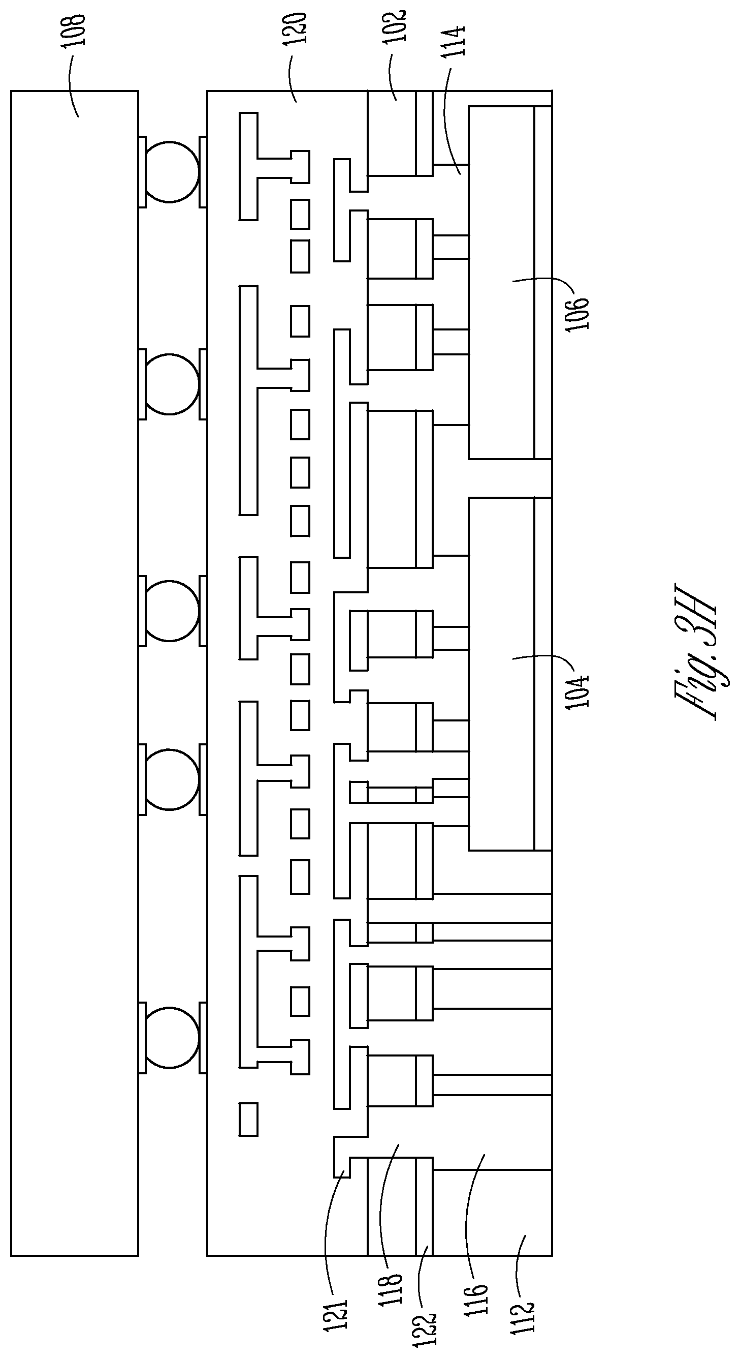 Patent US12599010 Figure 5 – Microelectronic packages with embedded interposers