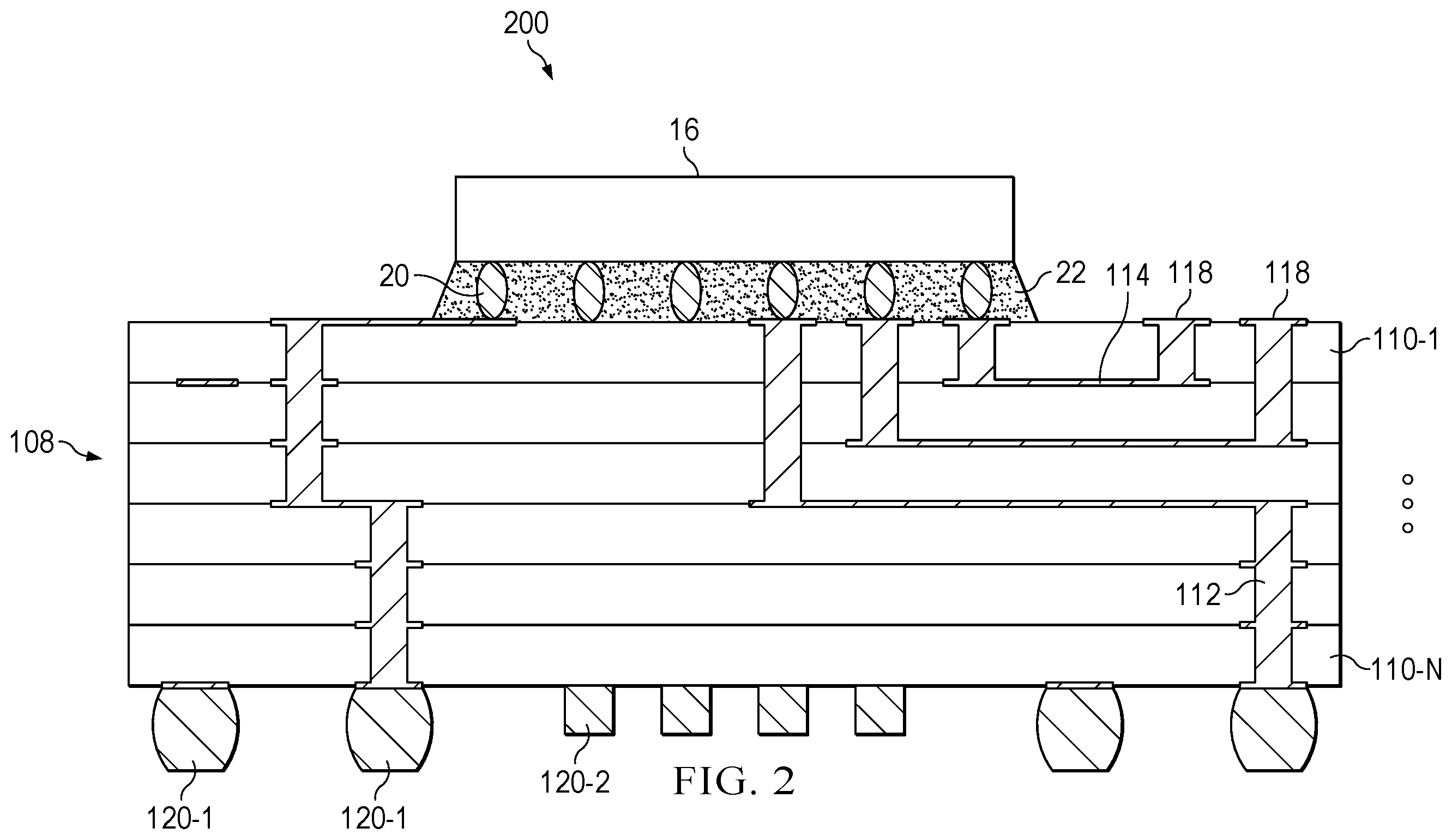Patent US12599016 Figure 2 – Flip chip package