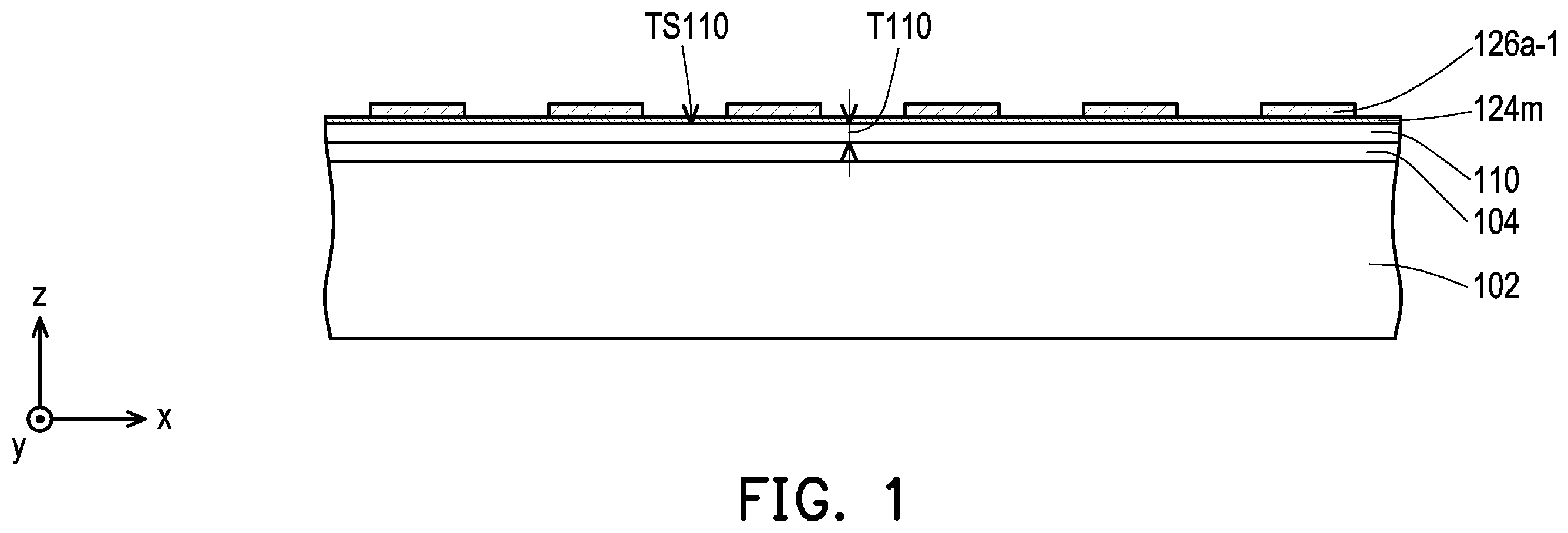 Patent US12599018 Figure 1 – Package structure with enhancement structure and manufacturing method thereof