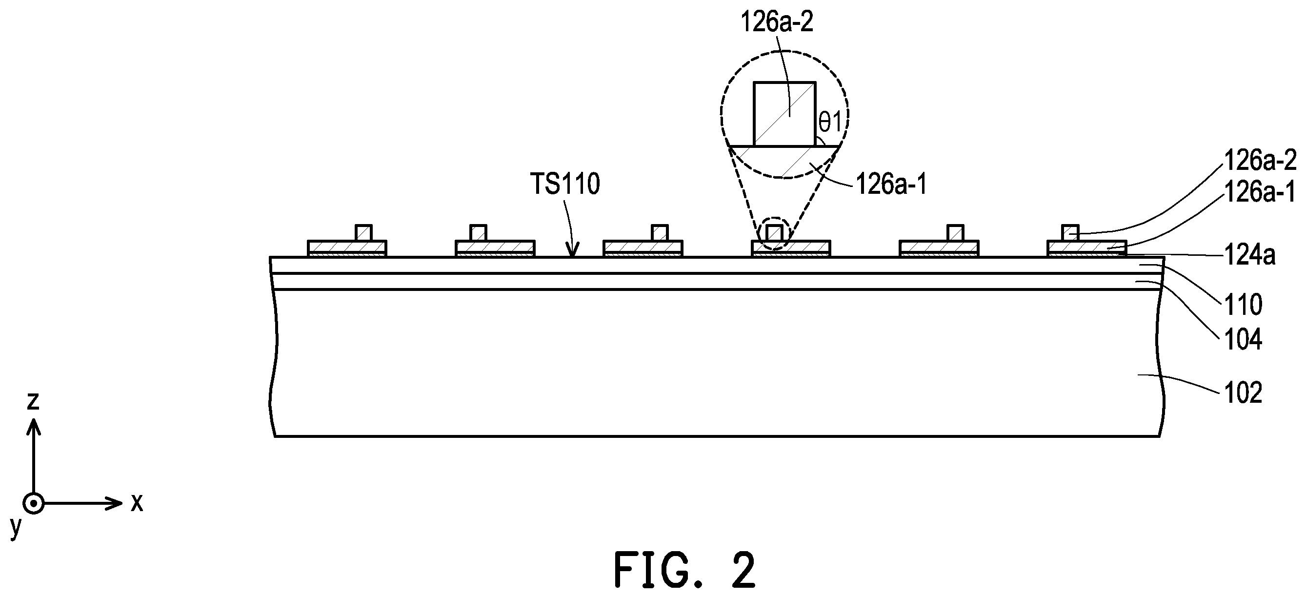 Patent US12599018 Figure 2 – Package structure with enhancement structure and manufacturing method thereof