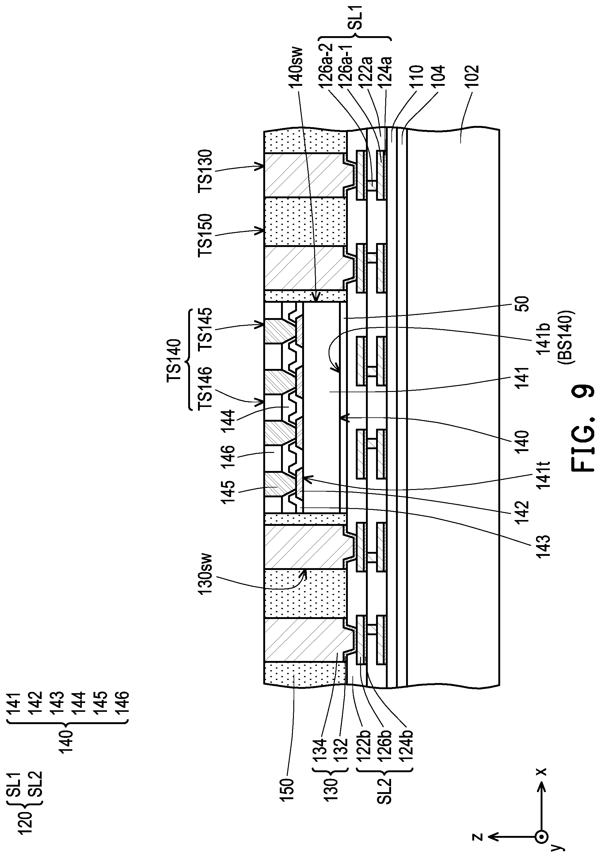 Patent US12599018 Figure 9 – Package structure with enhancement structure and manufacturing method thereof