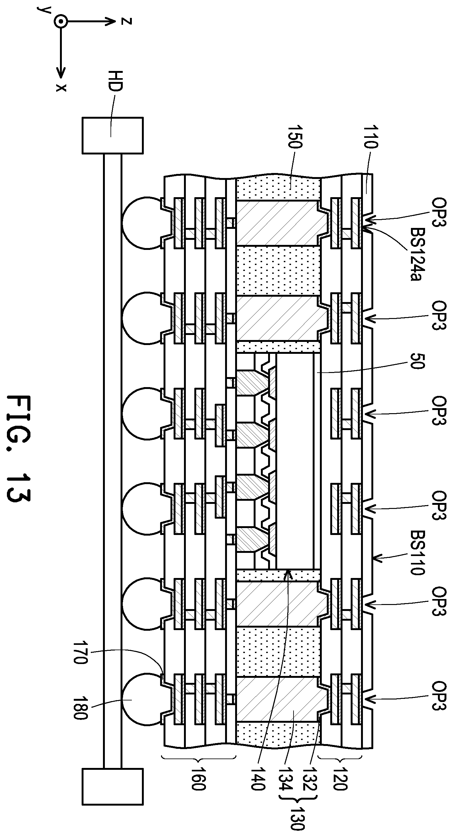 Patent US12599018 Figure 13 – Package structure with enhancement structure and manufacturing method thereof