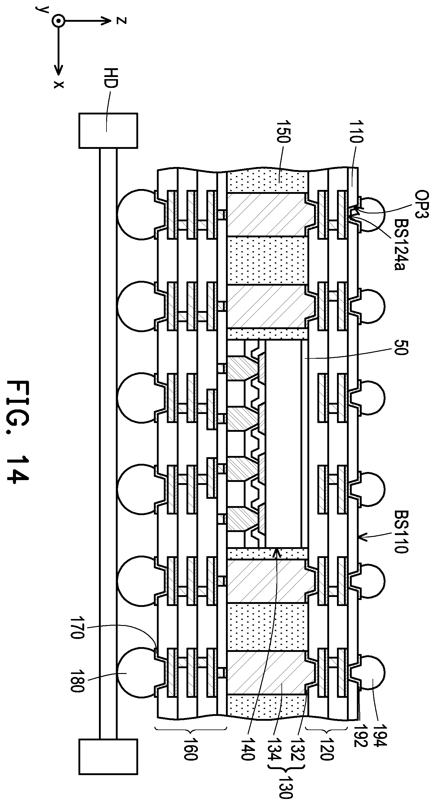 Patent US12599018 Figure 14 – Package structure with enhancement structure and manufacturing method thereof