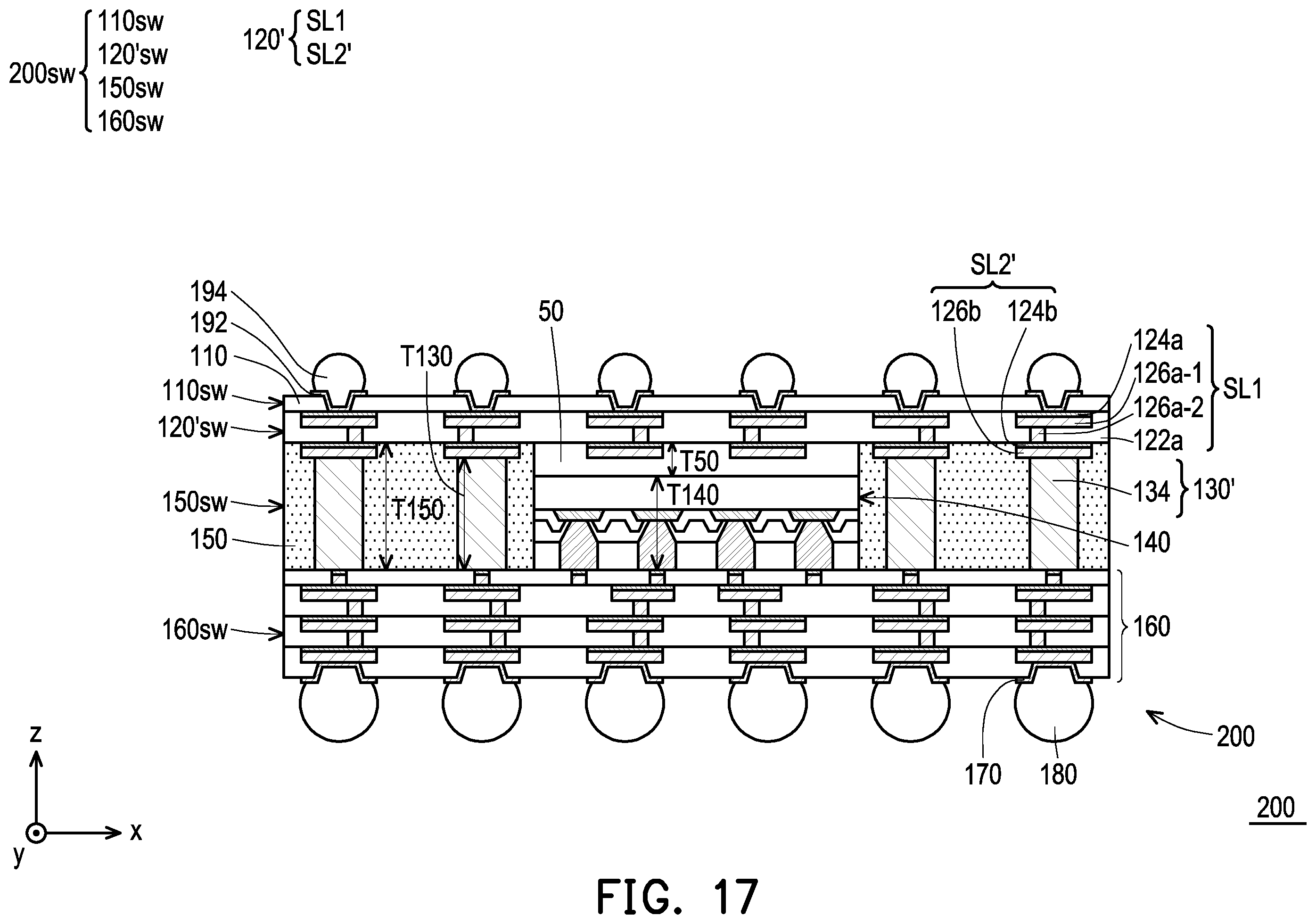 Patent US12599018 Figure 17 – Package structure with enhancement structure and manufacturing method thereof