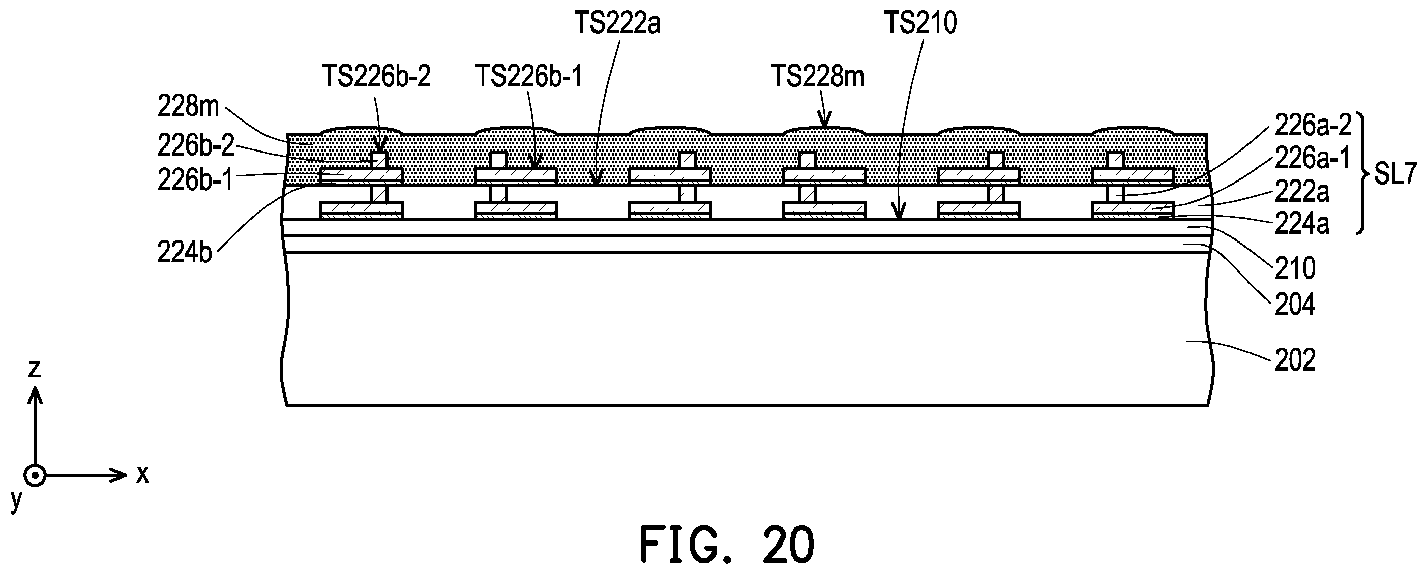 Patent US12599018 Figure 20 – Package structure with enhancement structure and manufacturing method thereof