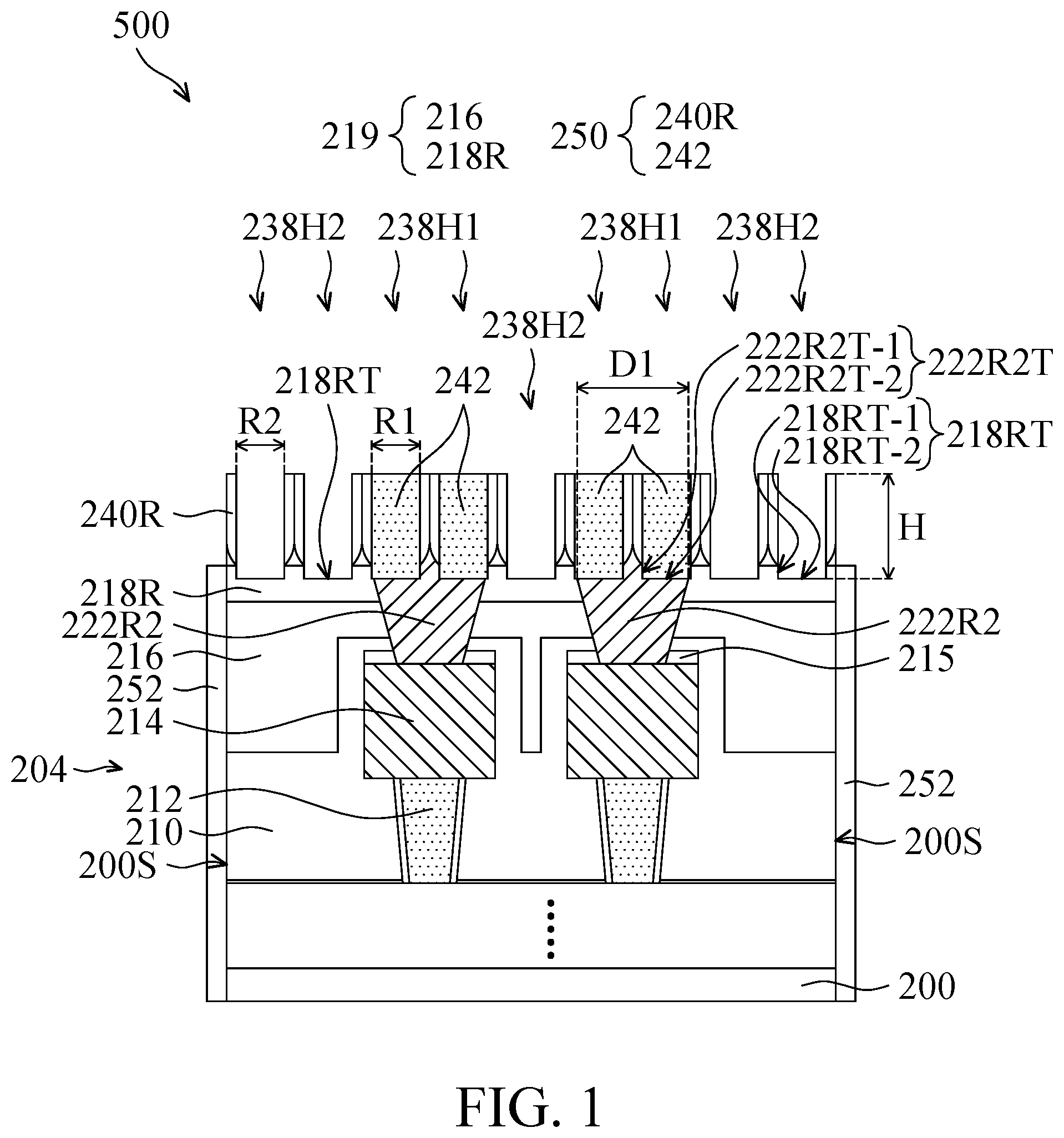Patent US12599023 — Semiconductor structure and method for forming the same and semiconductor device — Figure 1