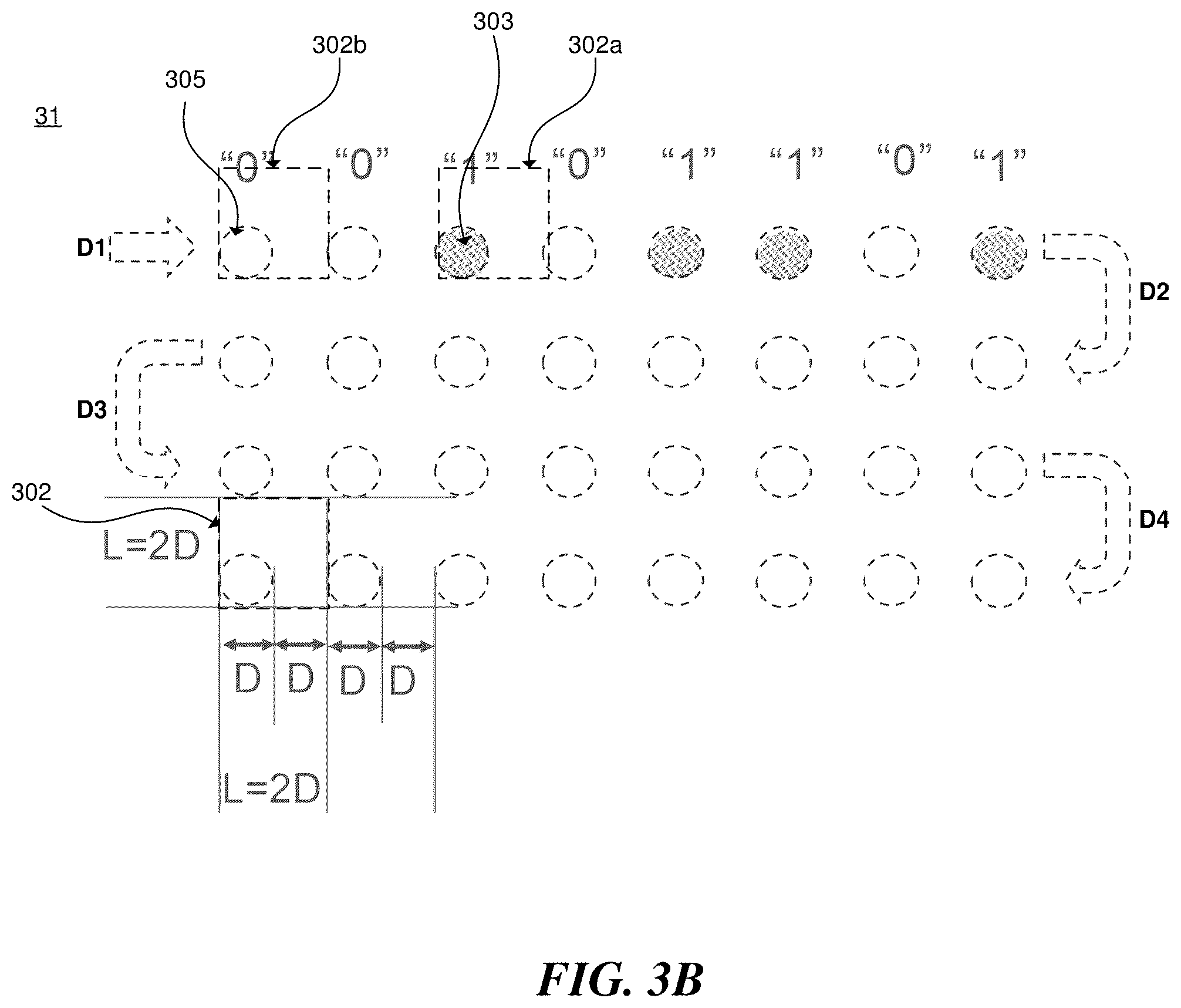 Patent US12599026 Figure 4 – Semiconductor packages with patterns of die-specific information
