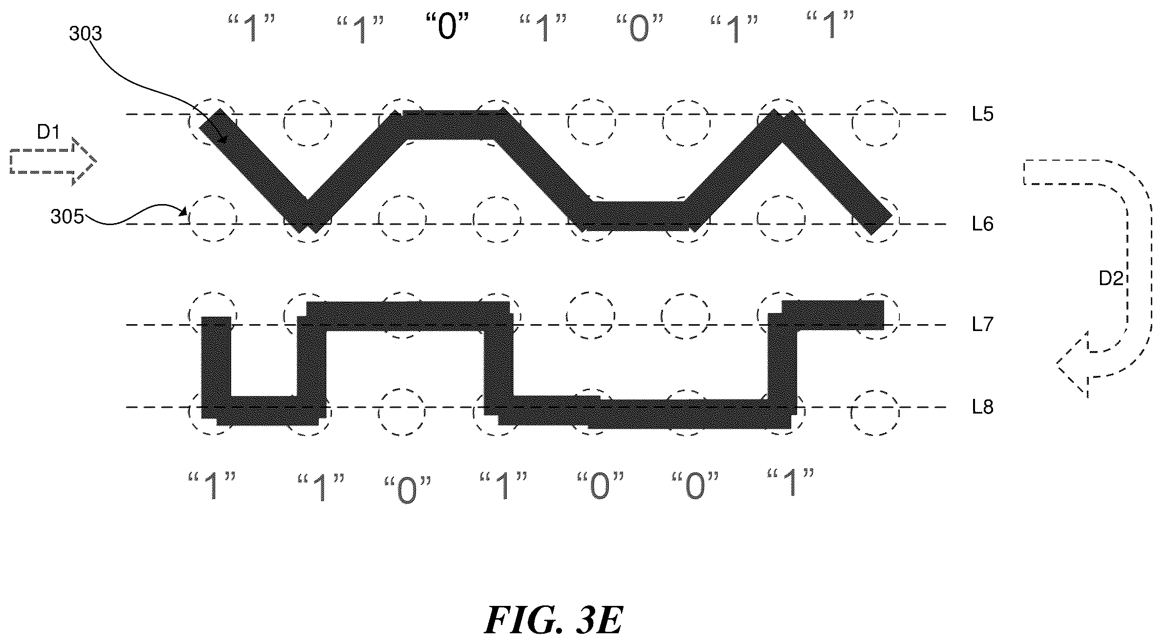 Patent US12599026 Figure 7 – Semiconductor packages with patterns of die-specific information