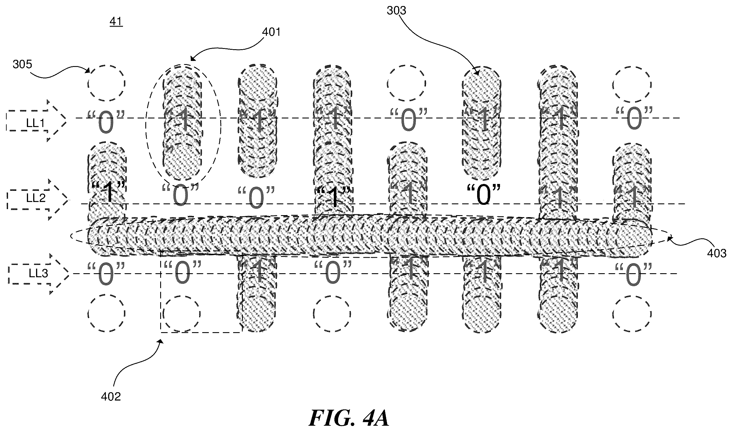 Patent US12599026 Figure 8 – Semiconductor packages with patterns of die-specific information