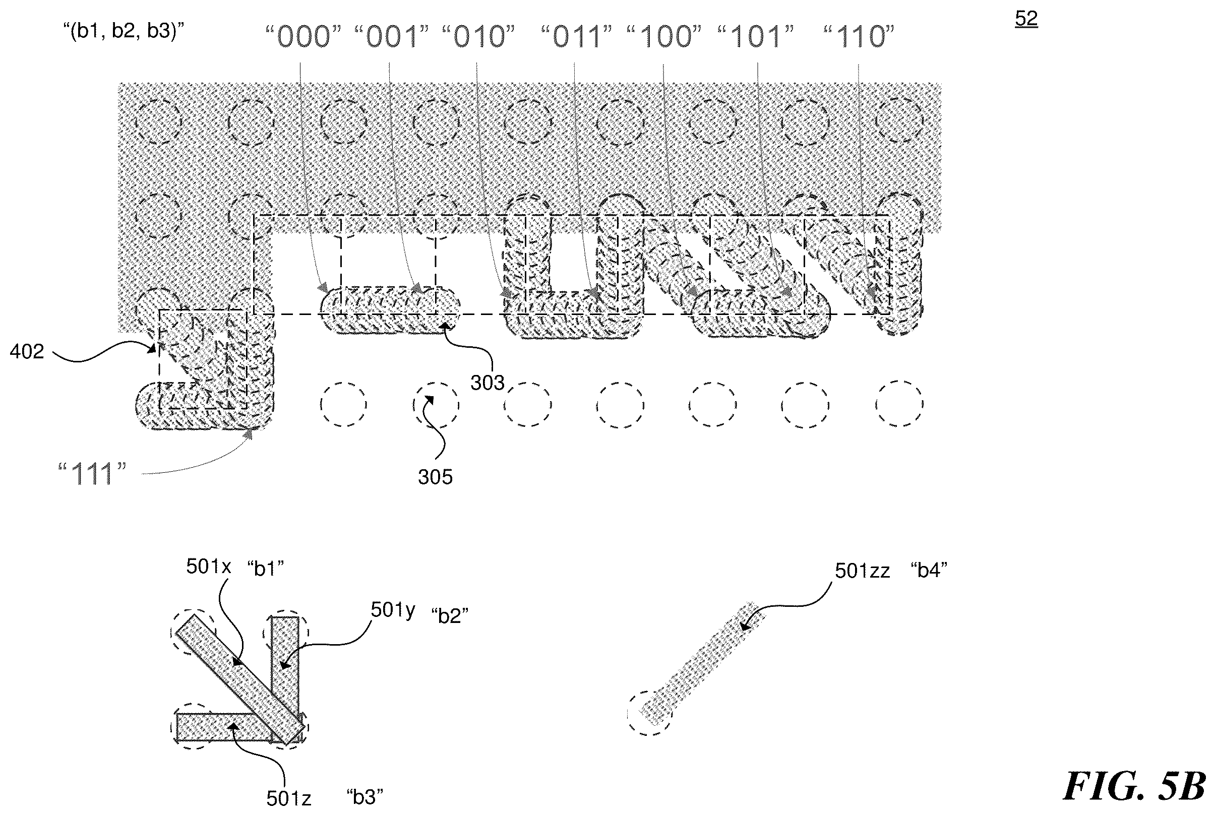 Patent US12599026 Figure 11 – Semiconductor packages with patterns of die-specific information