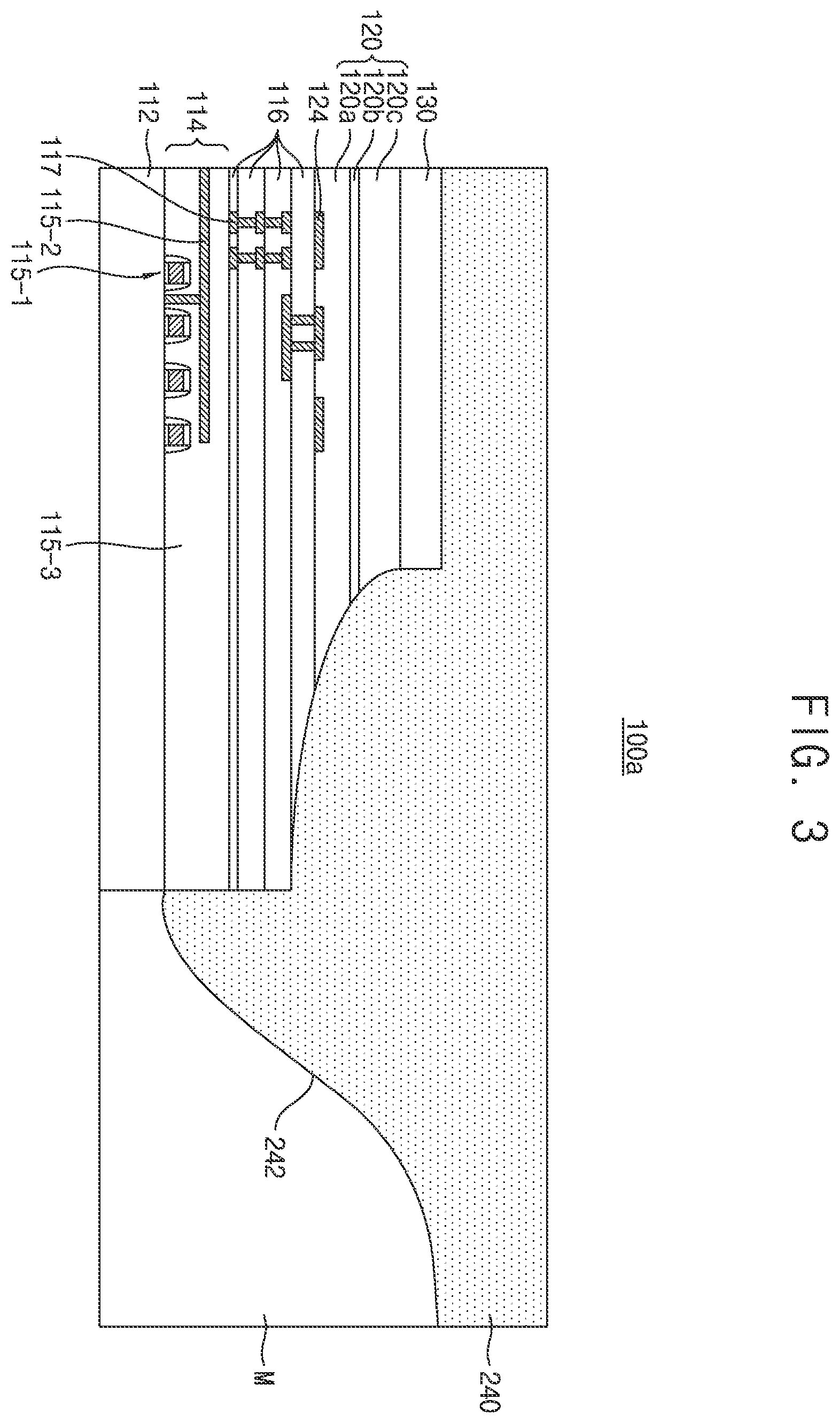 Patent US12599028 Figure 2 – Semiconductor packages having adhesive members