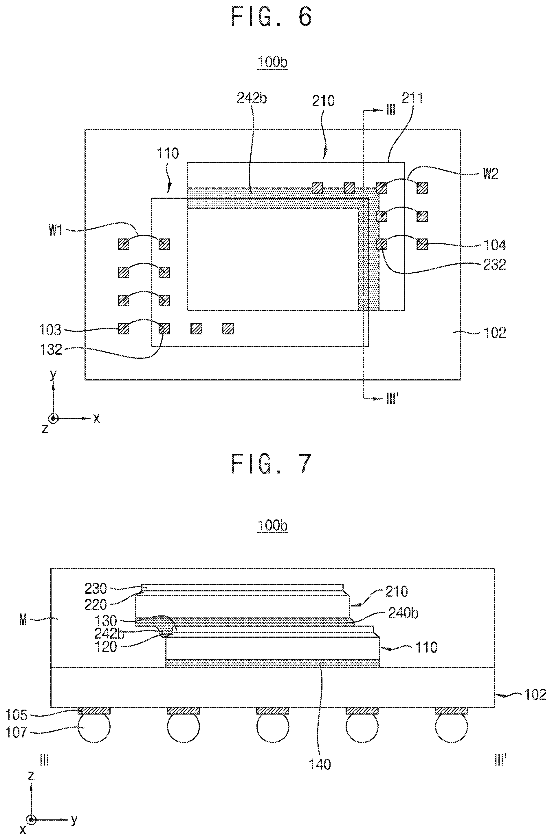 Patent US12599028 Figure 4 – Semiconductor packages having adhesive members