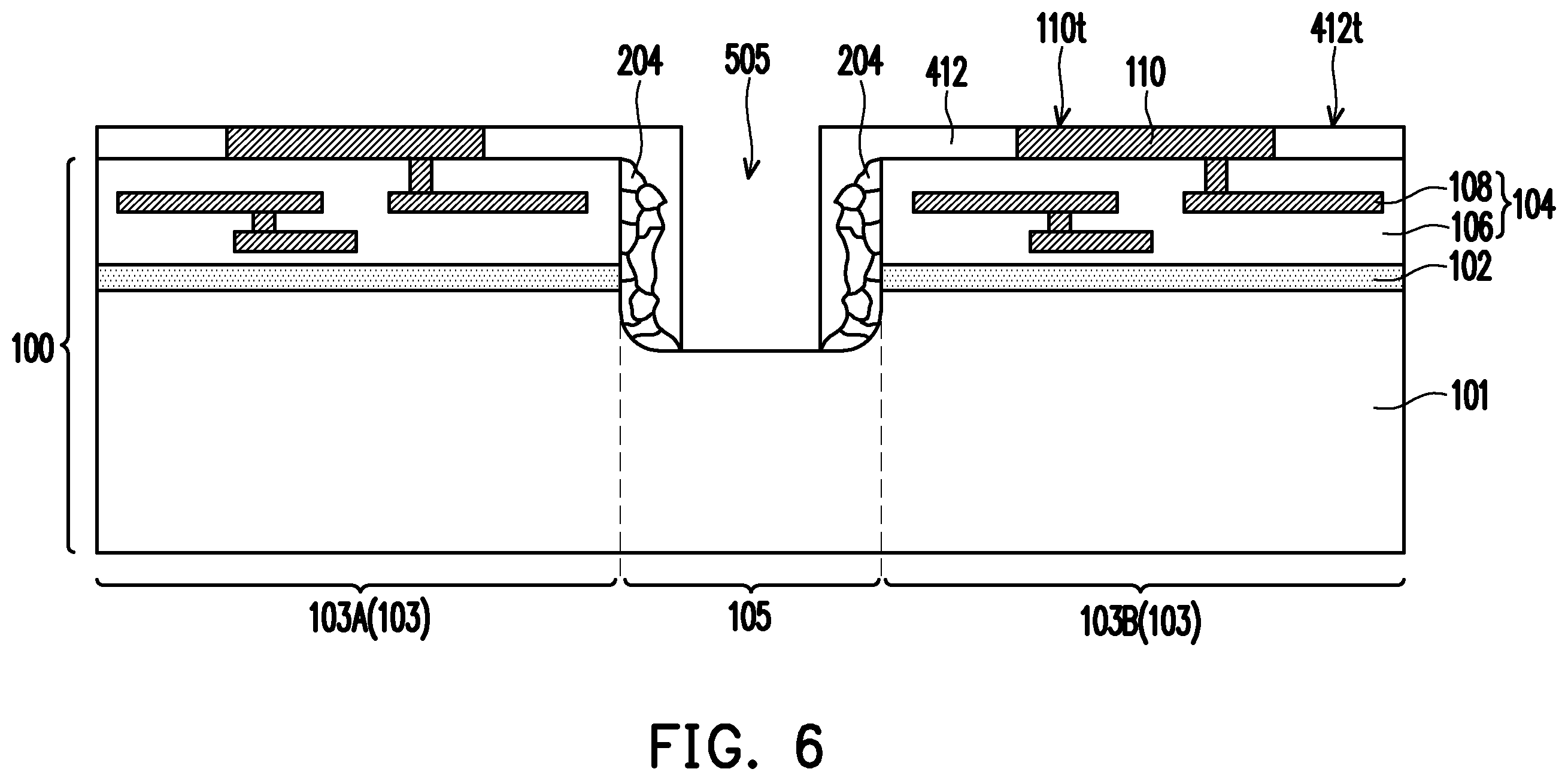 Patent US12599029 Figure 6 – Package structure and method of forming the same